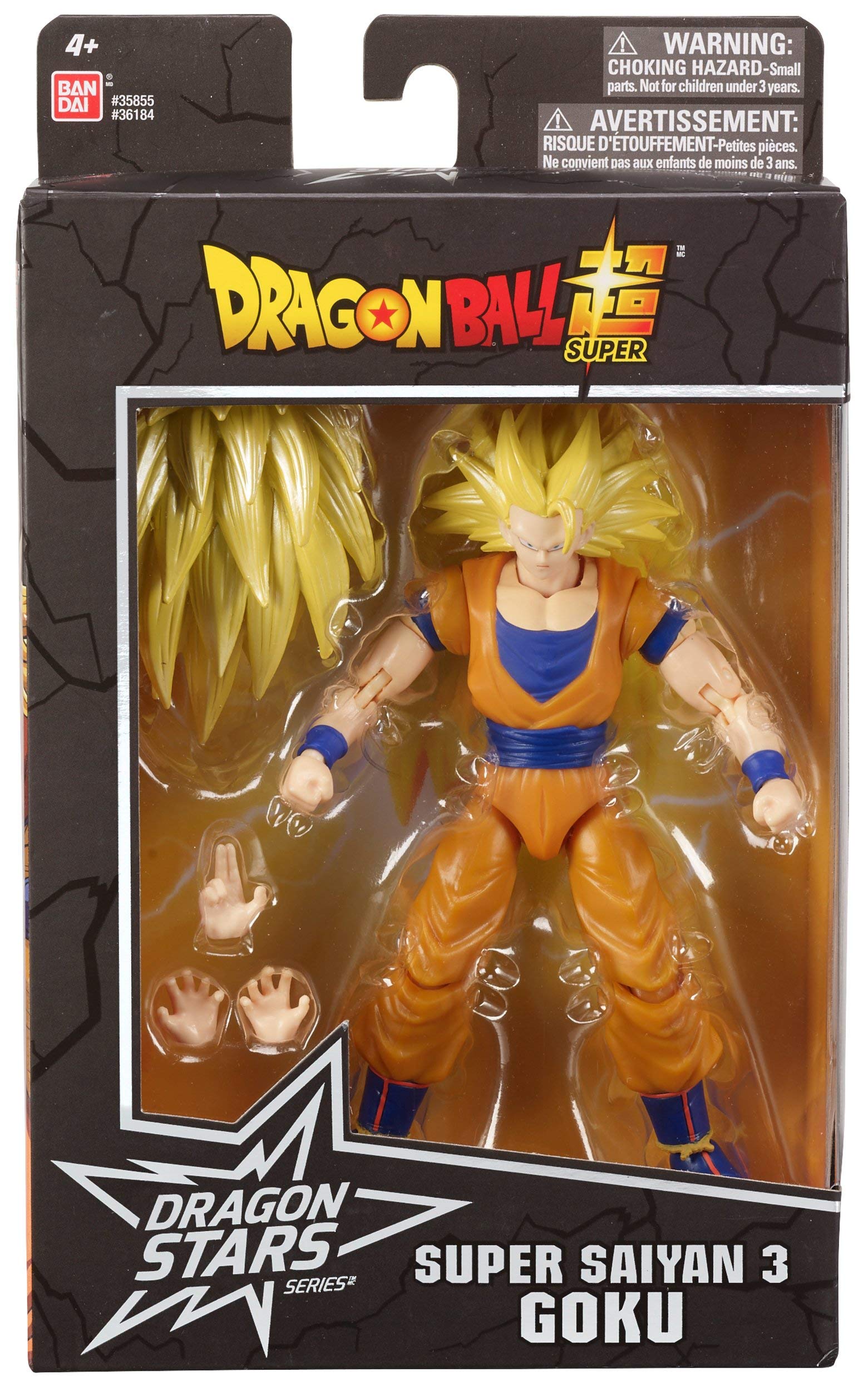BANDAI Dragon Stars Super Saiyan 3 Goku Action Figure - 17cm Articulated Figure | Includes Extra Hands 4