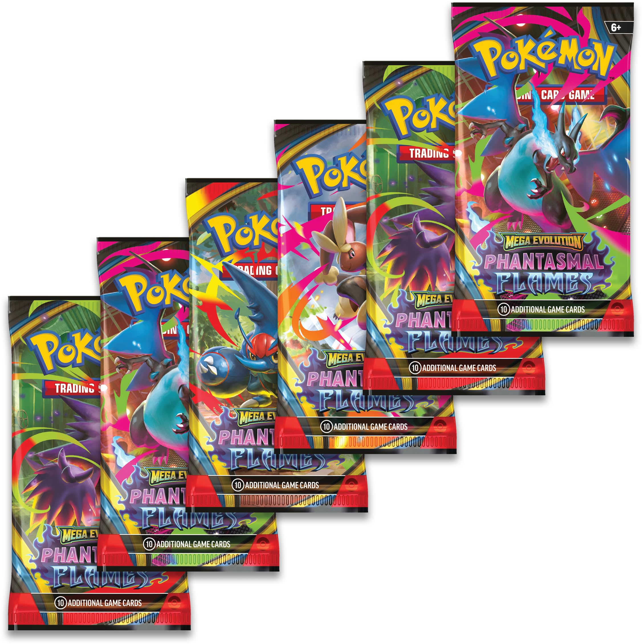 Pokémon TCG: Mega Evolution—Phantasmal Flames Booster Bundle - 6 Packs | Ages 6+ | English 3