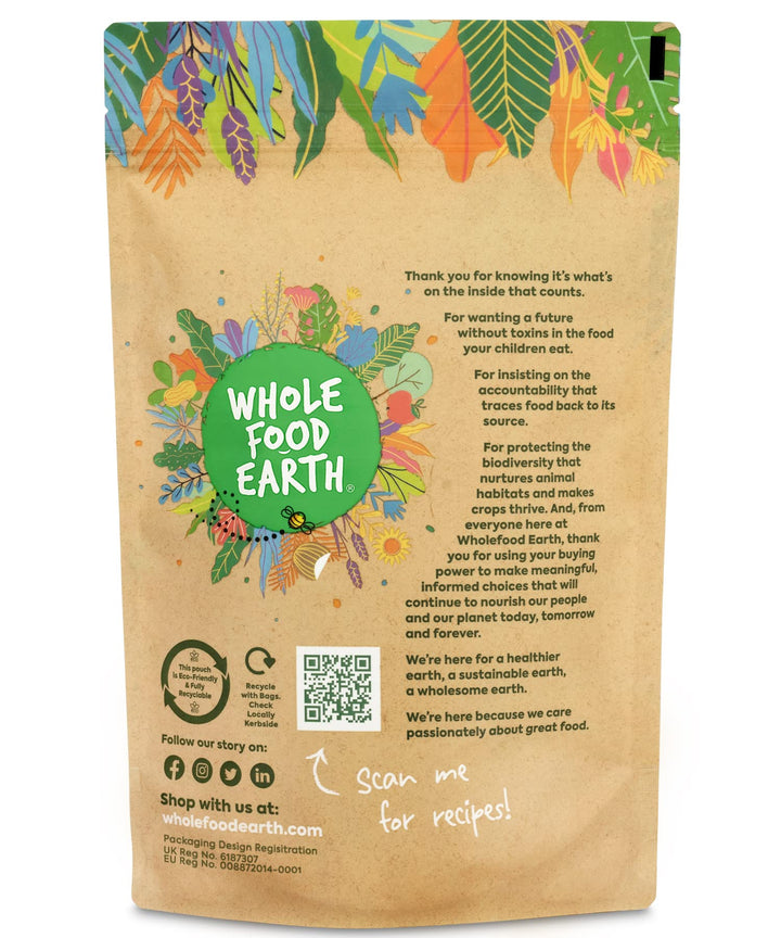 Wholefood Earth Paleskin Peanuts 1 kg | GMO Free | Natural | High Fibre | Recyclable Packaging