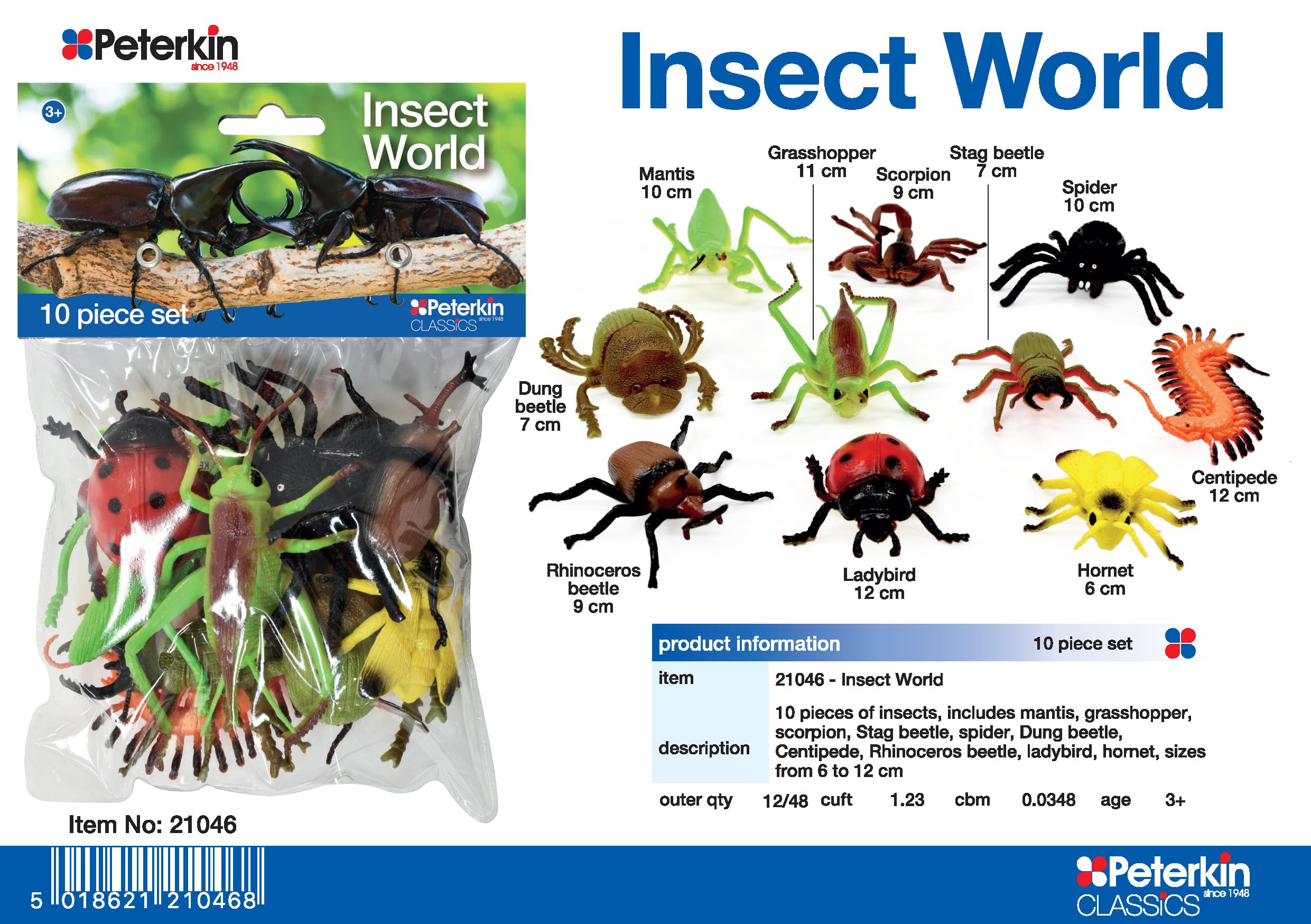 Peterkin Classics Insect World 10-Piece Toy Set | 6-12cm Figures 3