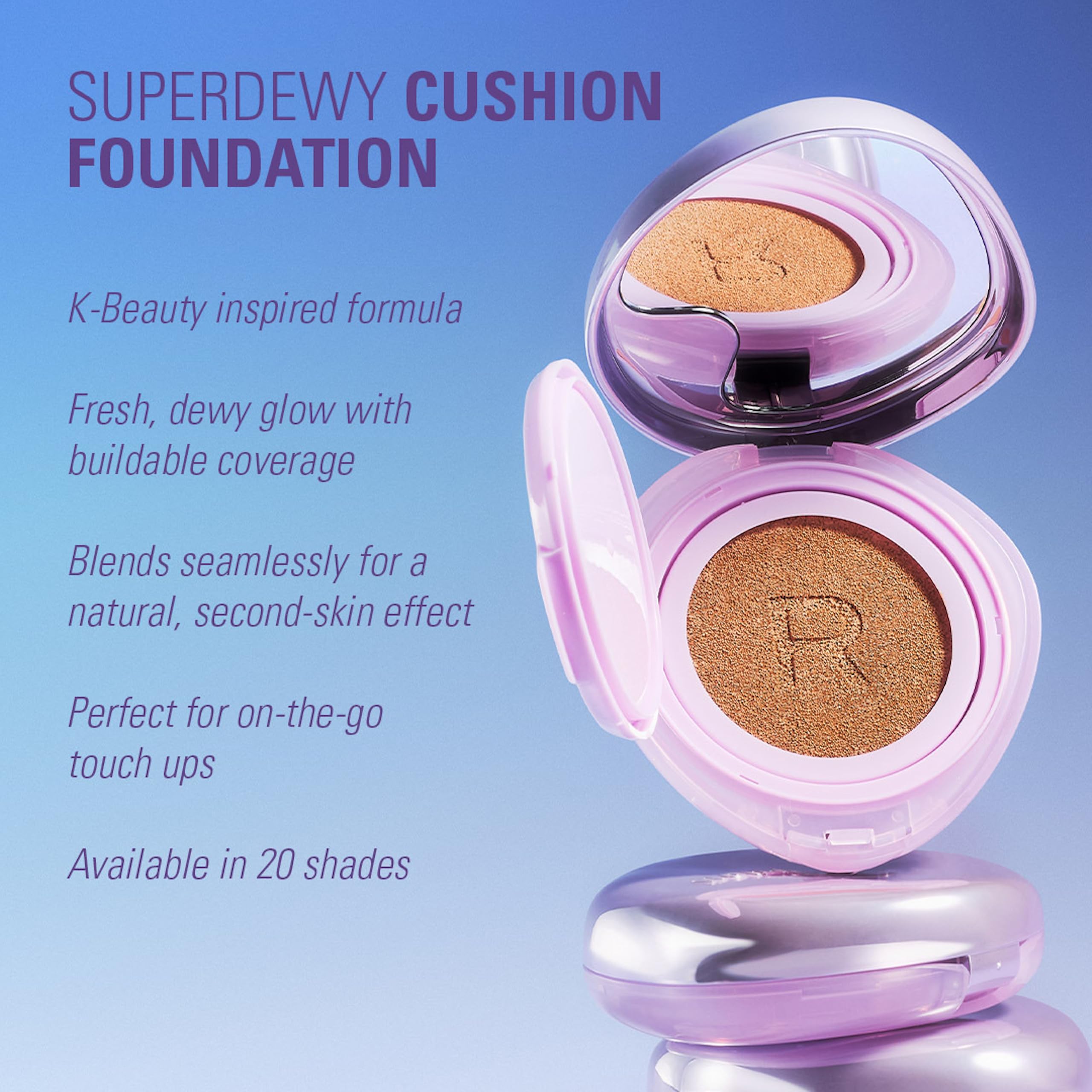 Revolution Beauty London Superdewy Cushion Foundation - Buildable Coverage | Hydrating | Light Cool 6