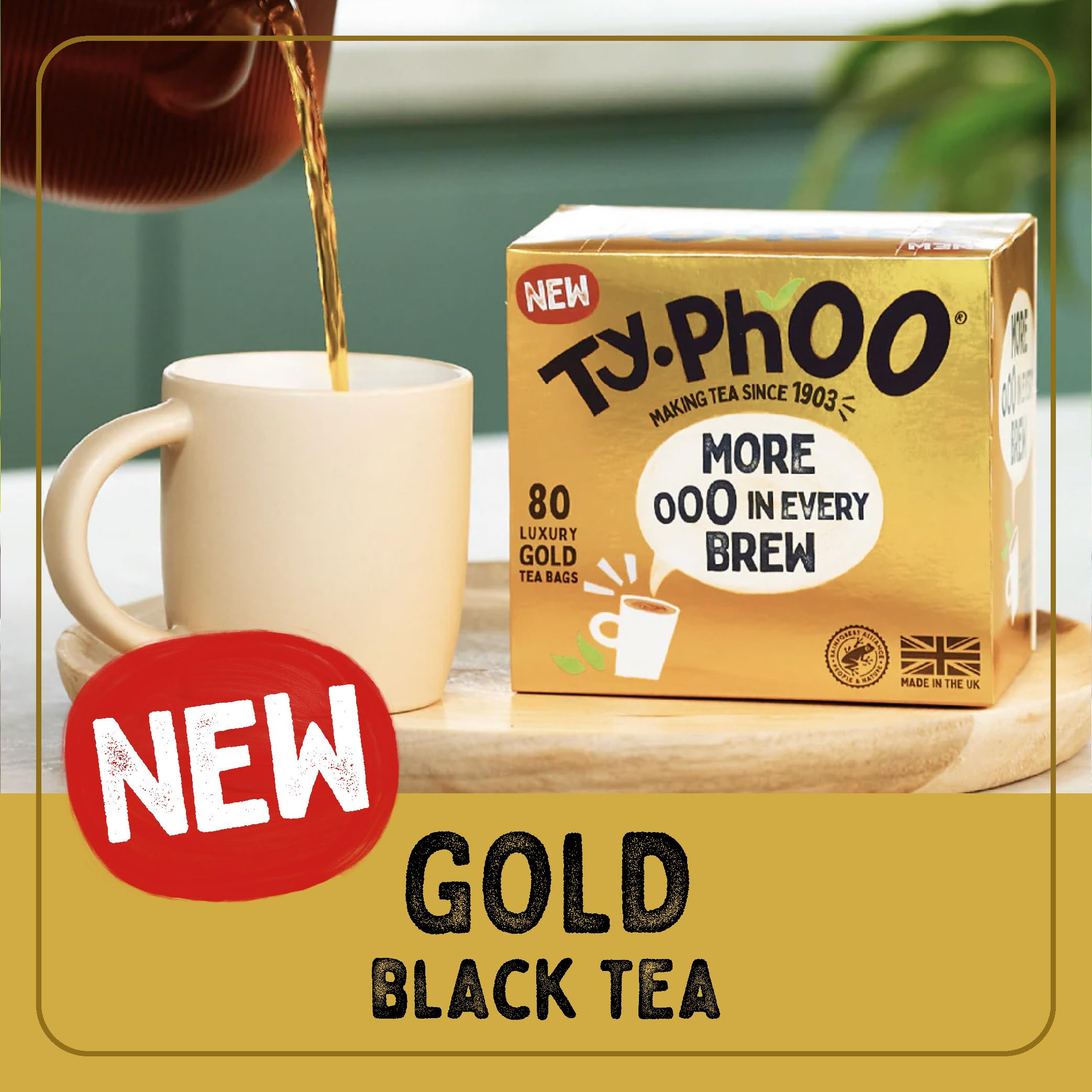 Typhoo - Gold Luxury Black Tea 80 Tea Bags 8