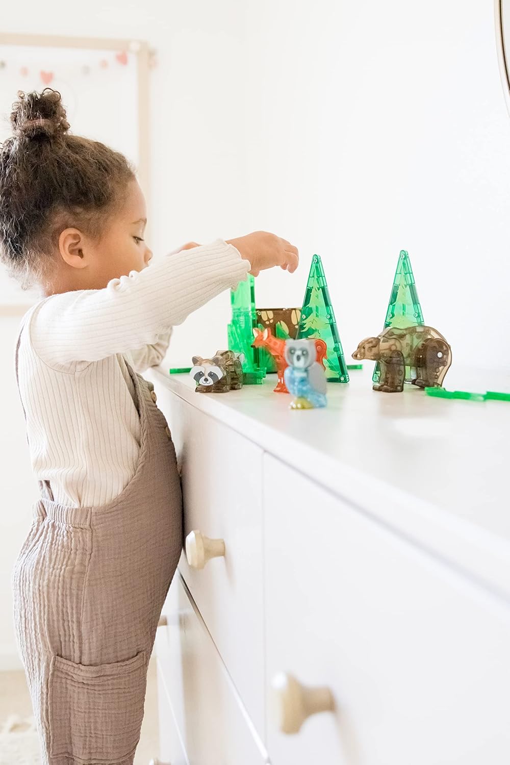 Magna-Tiles Forest Animals 25-Piece Set - Magnetic Building Toys for Kids 3+ 6