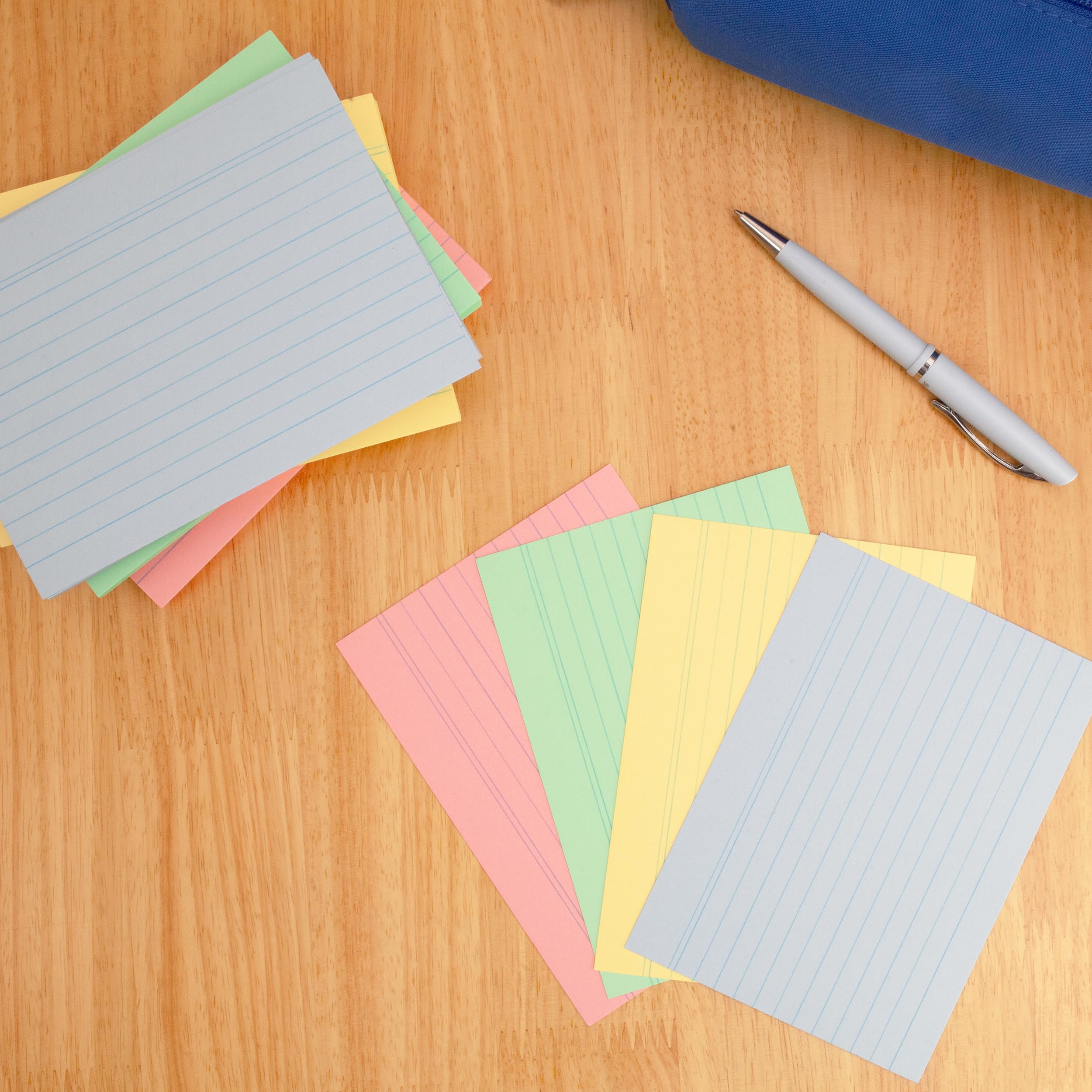herlitz A6 Ruled Index Cards - 200 Pack Assorted Colours | 170 g/m² Acid-Free Paper 3