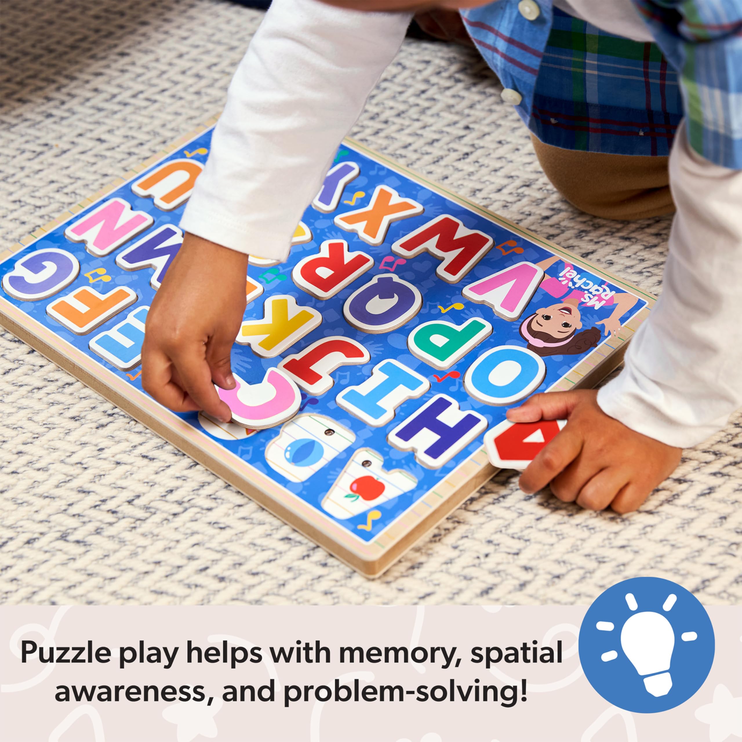 Melissa & Doug Ms Rachel Wooden Phonics Alphabet Sound Puzzle - 26 Pieces, Ages 2+ 5