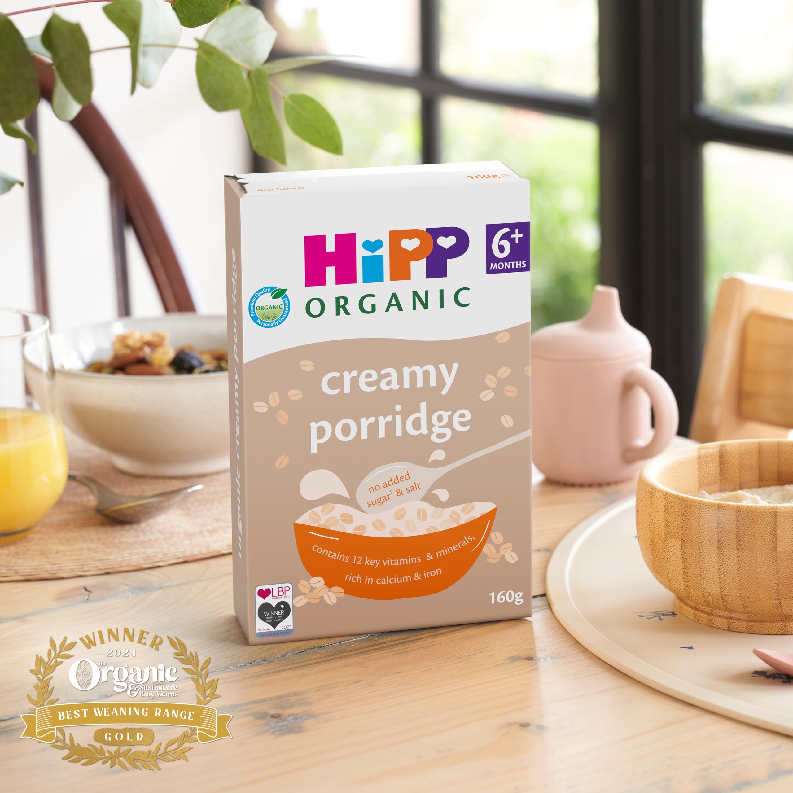 HiPP Organic Creamy Porridge - 6+ Months, 160g (Pack of 4) 2