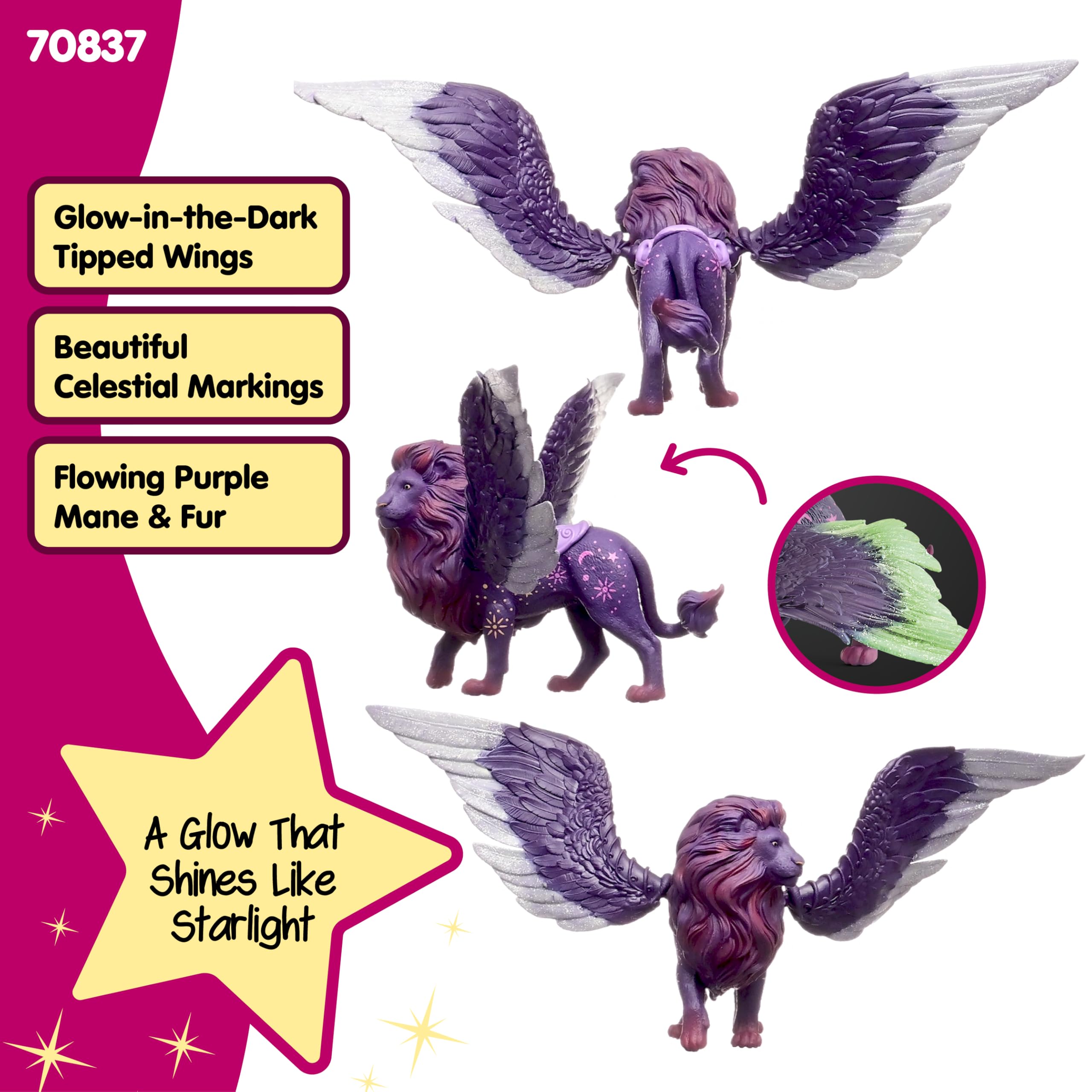 Schleich Bayala Moon Lion Toy - Glow in the Dark Fantasy Figure 3