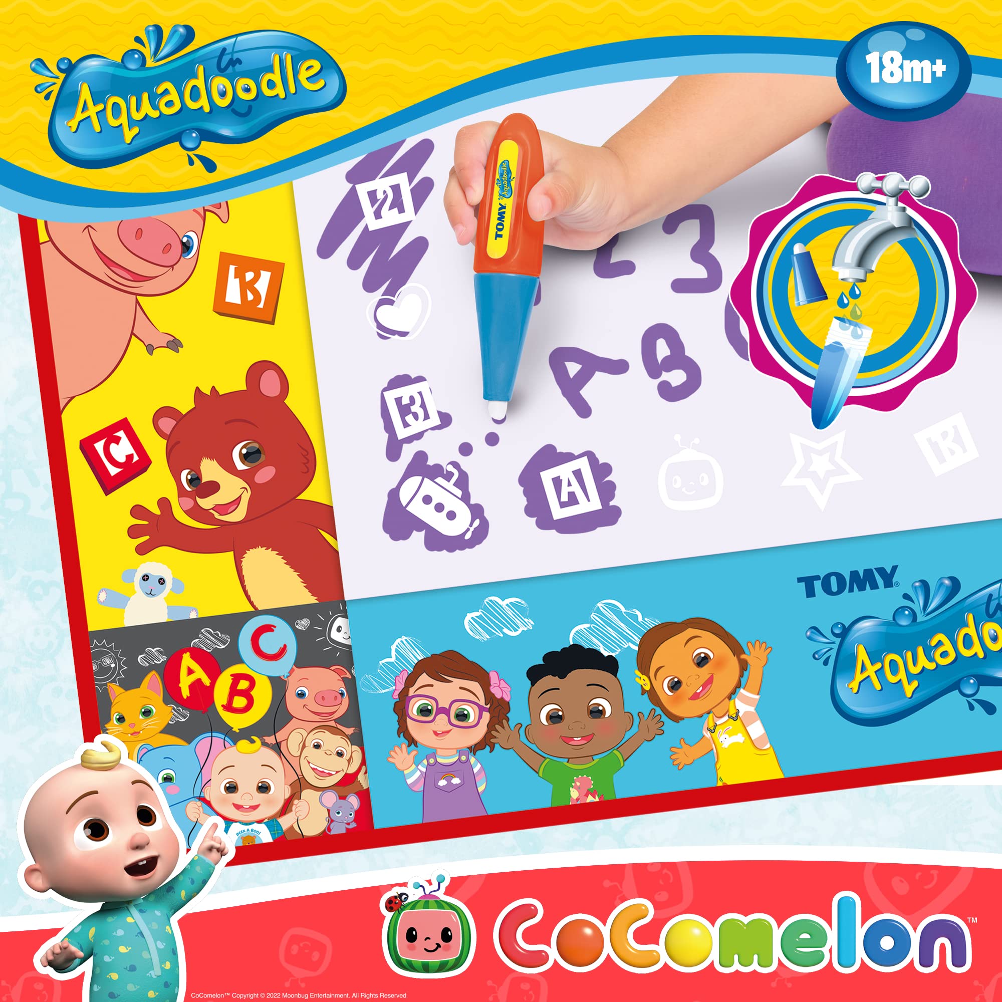 Aquadoodle Cocomelon Doodle Mat - Mess-Free Water Drawing Toy for Toddlers 18m+ 12