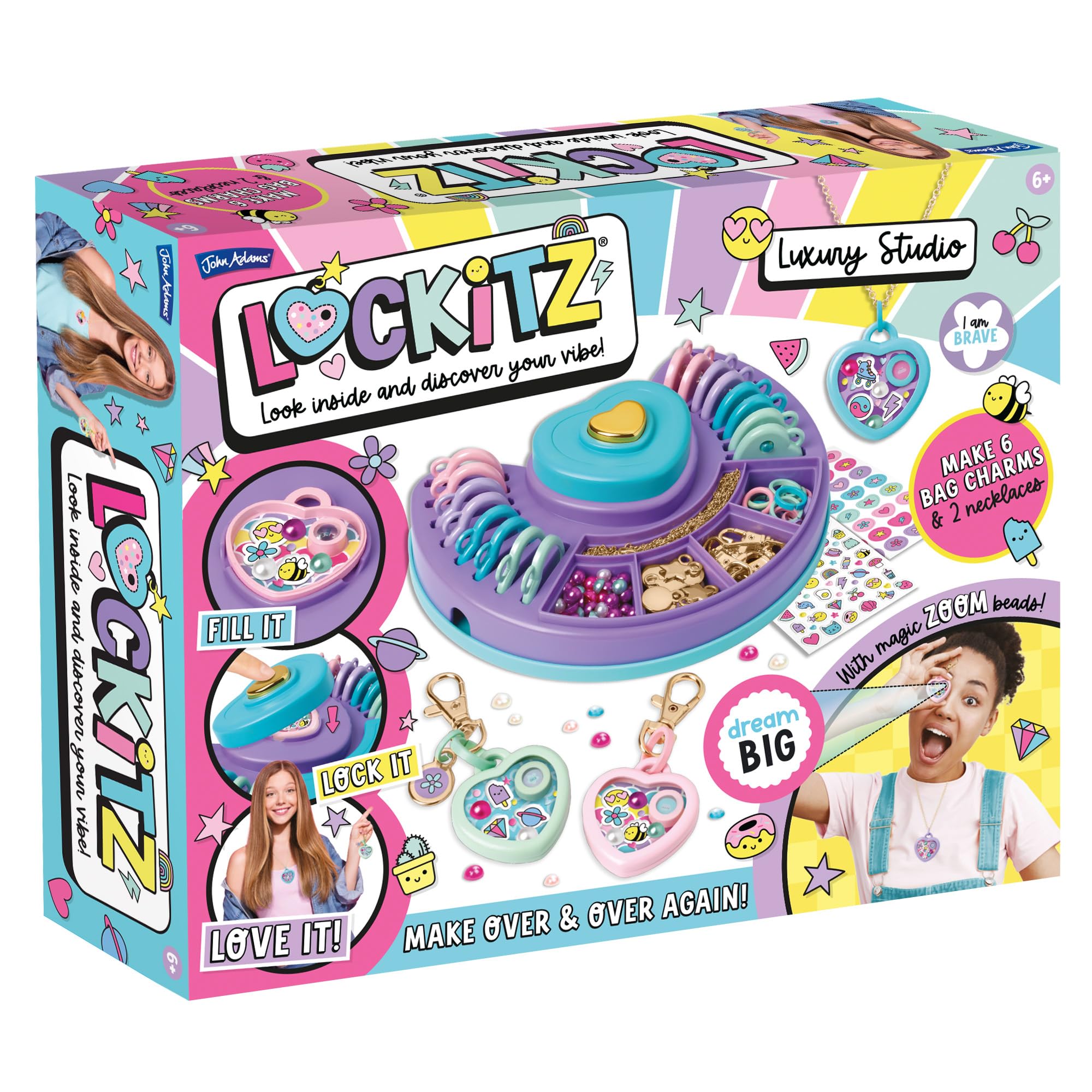 John Adams Lockitz Luxury Studio - Arts & Crafts Jewellery Making Kit for Kids Ages 6-12 1