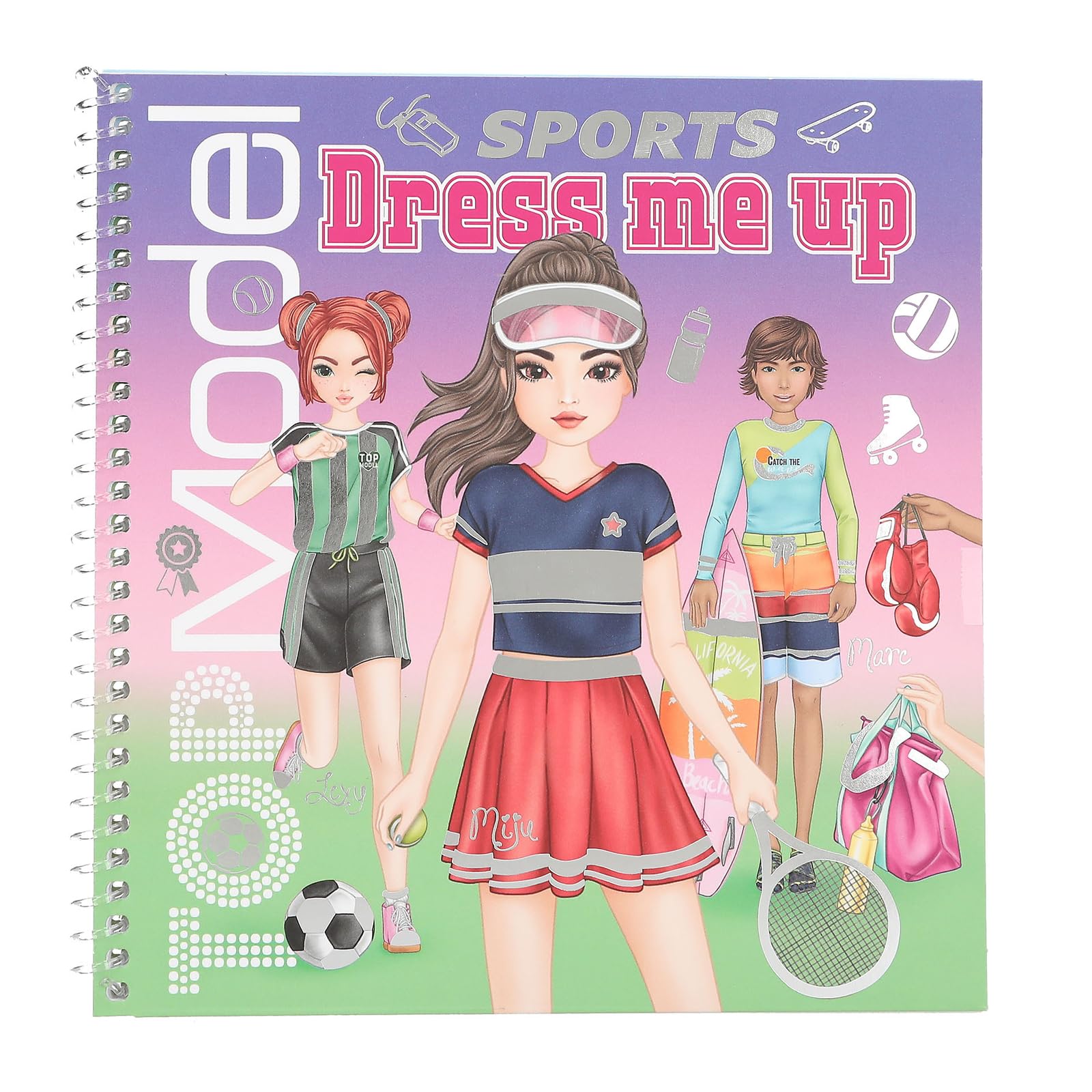 Depesche TOPModel Dress Me Up Sticker Book Sports - 24 Pages, 11 Sticker Sheets