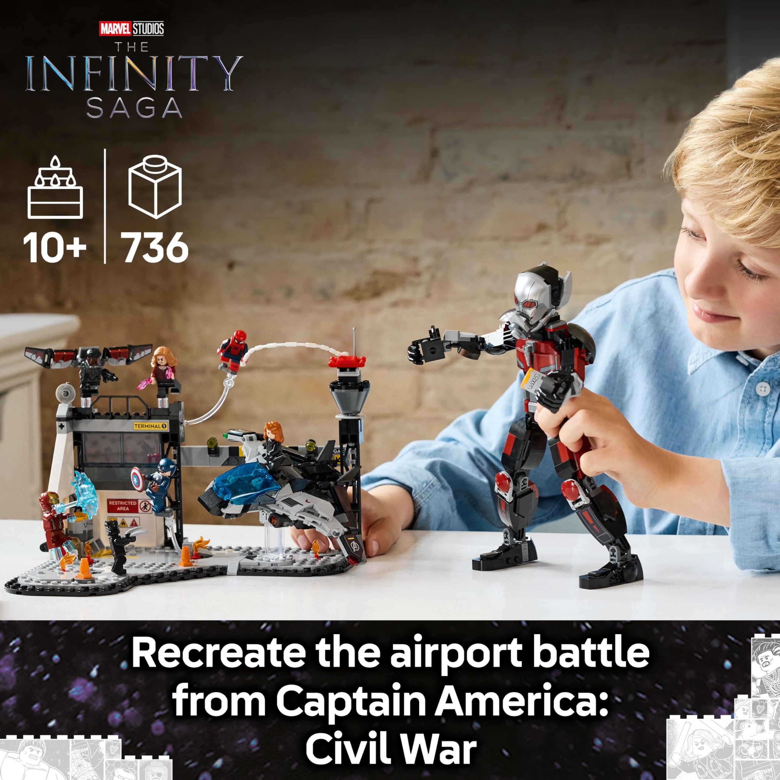 LEGO Marvel Captain America: Civil War Action Battle - Super Heroes Building Playset for Ages 10+ 7