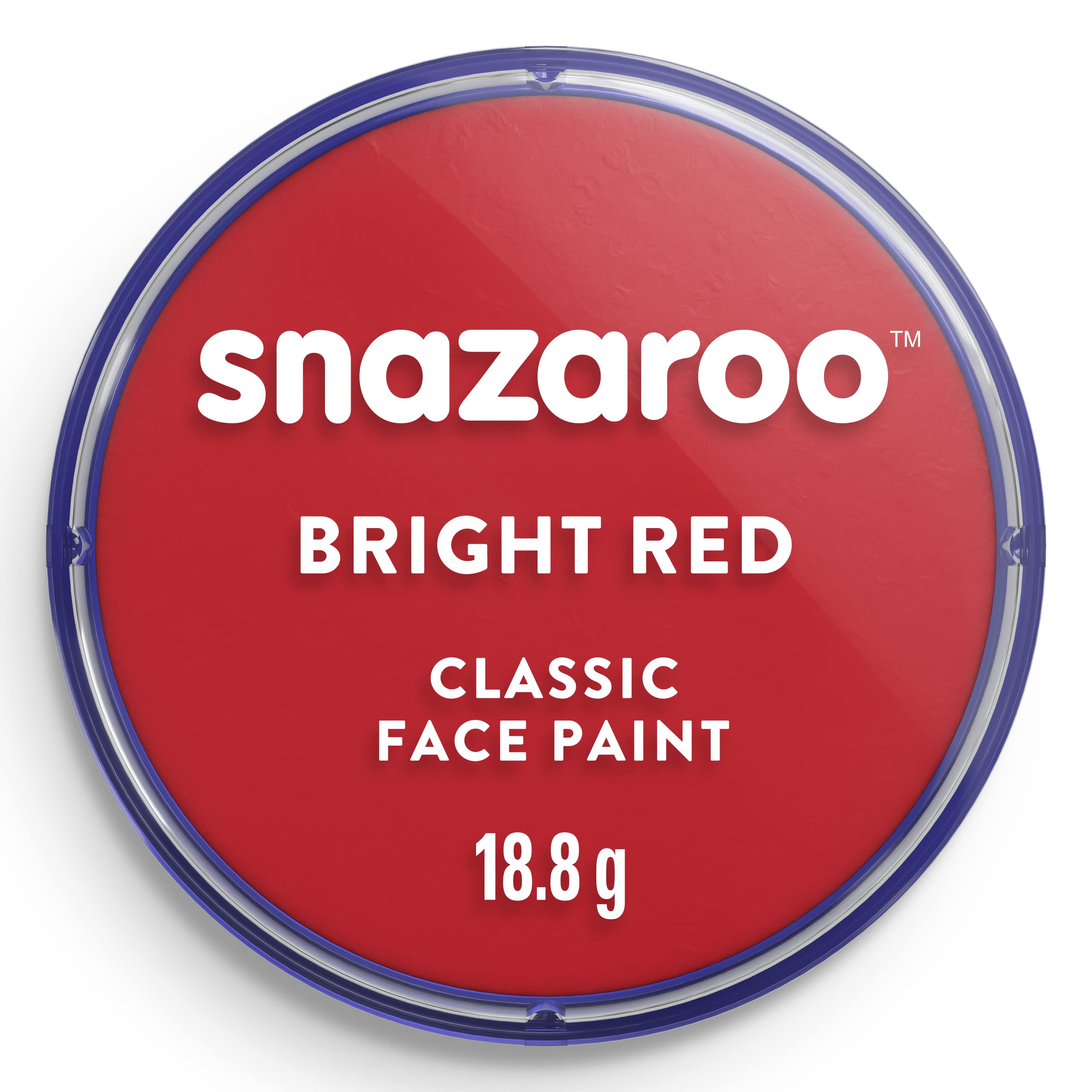 Snazaroo Classic Face and Body Paint - Bright Red Colour | Water Based | Includes Brush