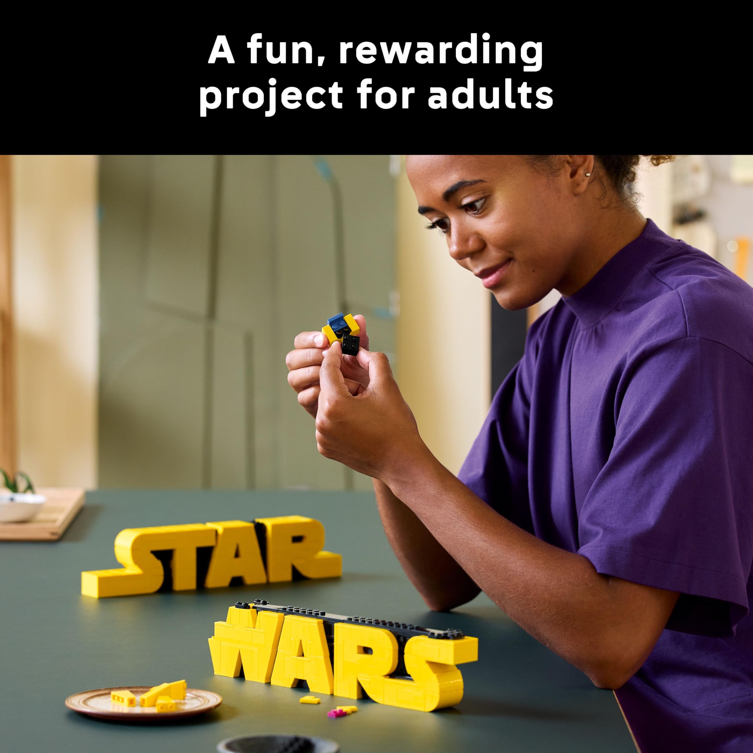 LEGO Star Wars 75407 Brick-Built Star Wars Logo - Collectible Building Set for Adults 8