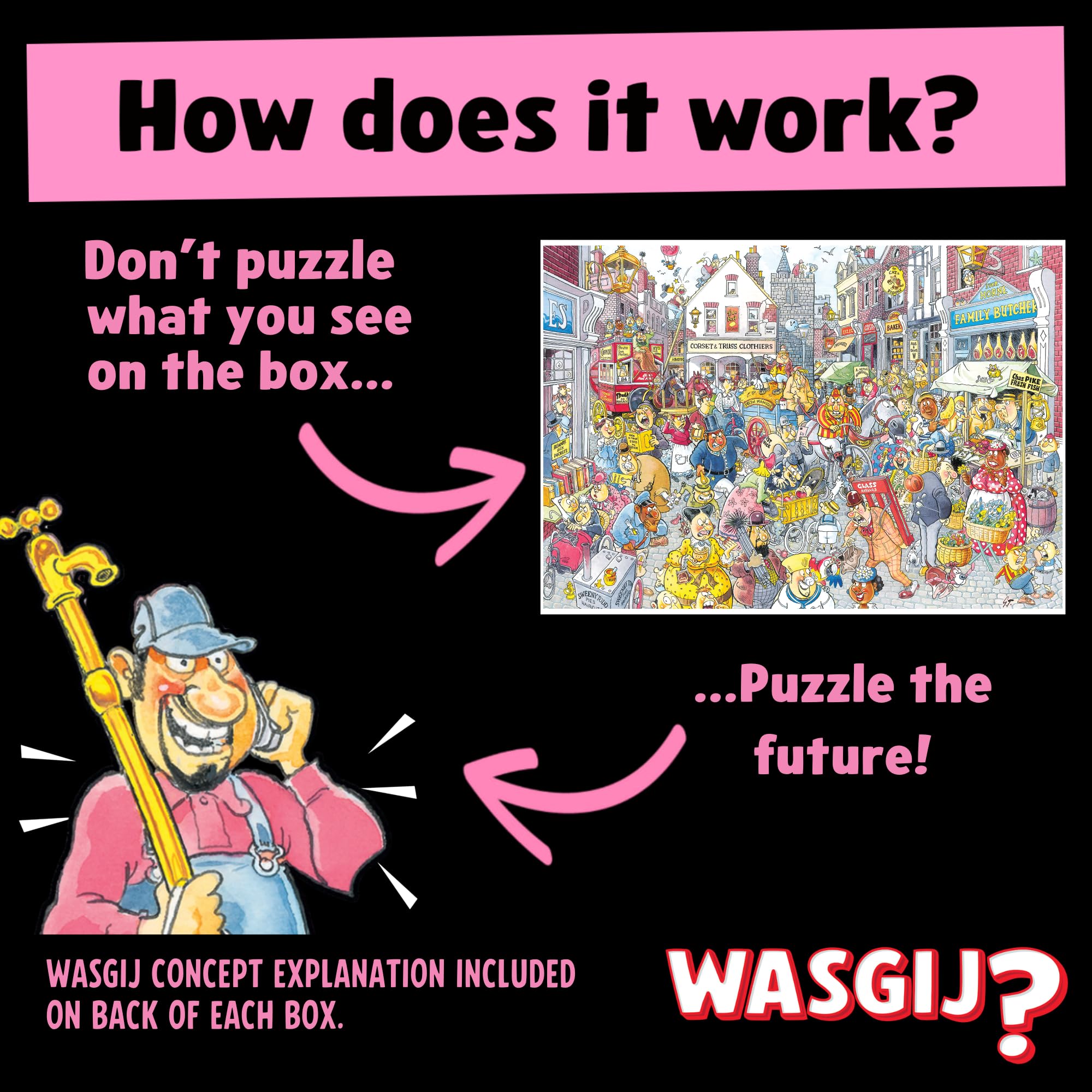 Wasgij Retro Destiny 10 High Street Hassle! Jigsaw Puzzle - 1000 Pieces, Adult 4