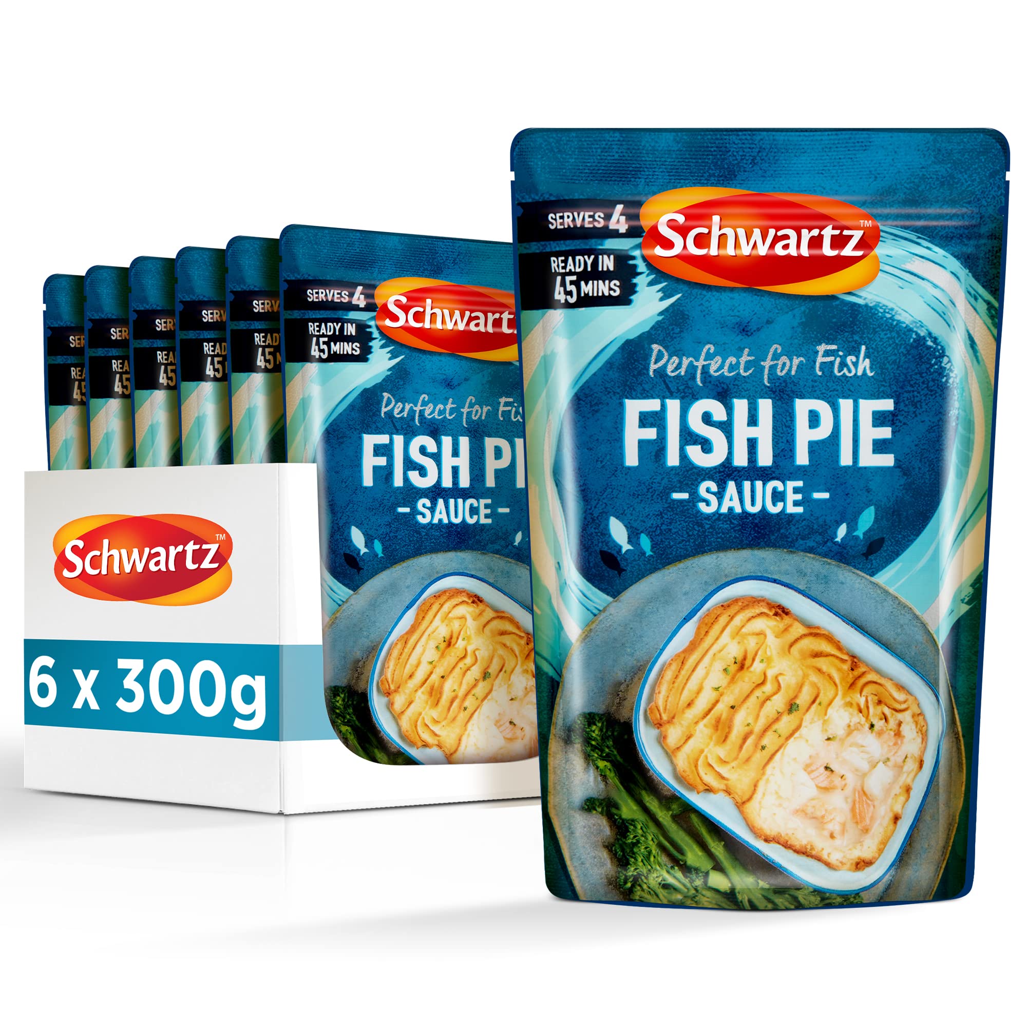 Schwartz Fish Pie Sauce 300g | Pack of 6 | Rich Creamy Sauce with White Wine & Lemon