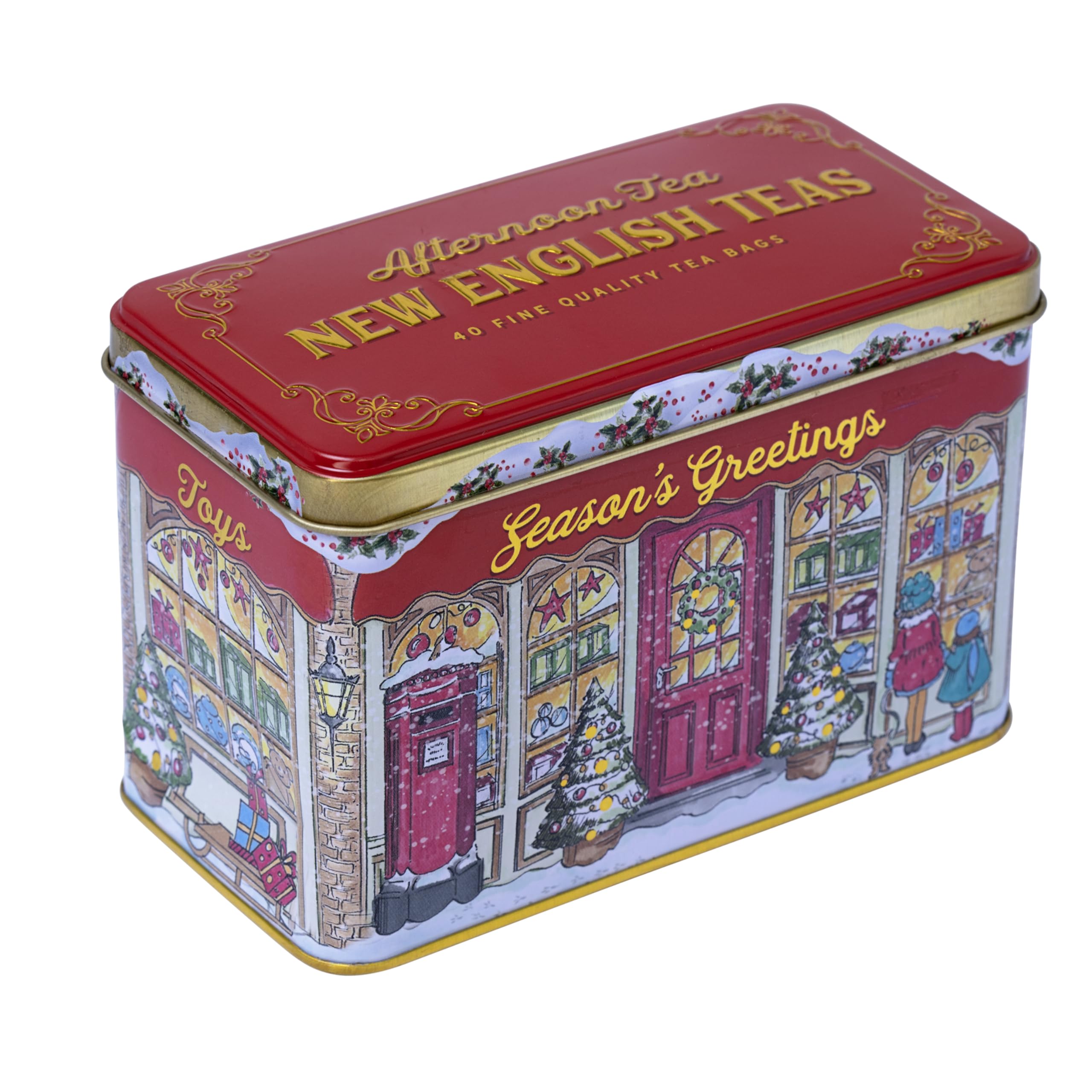 New English Teas Season's Greetings Christmas Tea Tin with 40 Afternoon Tea Bags 7