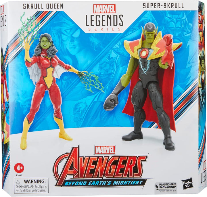 Hasbro Marvel Legends Series Avengers 60th Anniversary - Skrull Queen and Super-Skrull Action Figure Set (F7085)