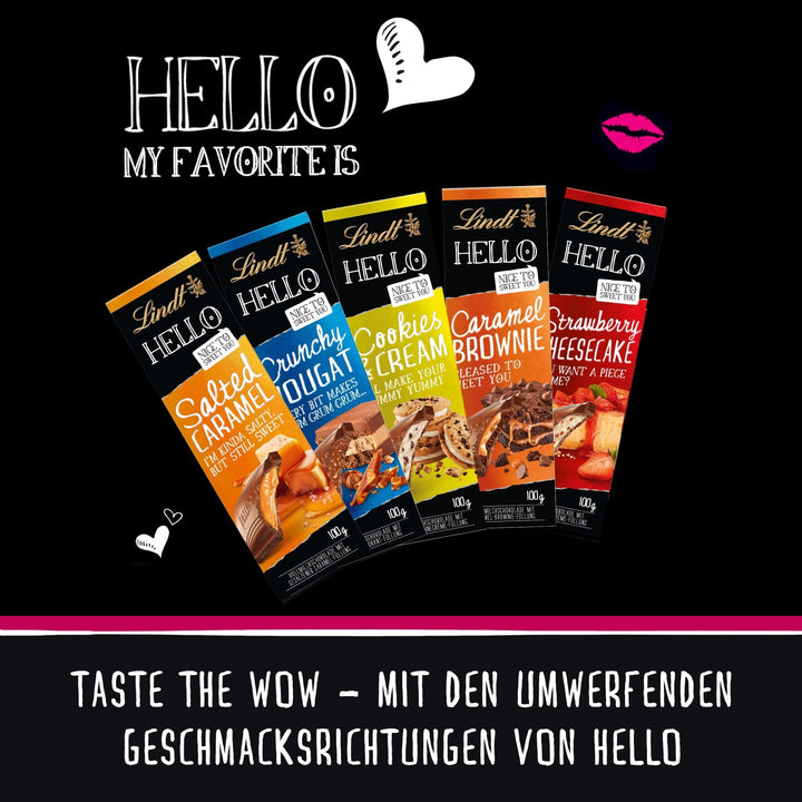 Lindt Hello Salted Caramel Milk Chocolate Bar 100g