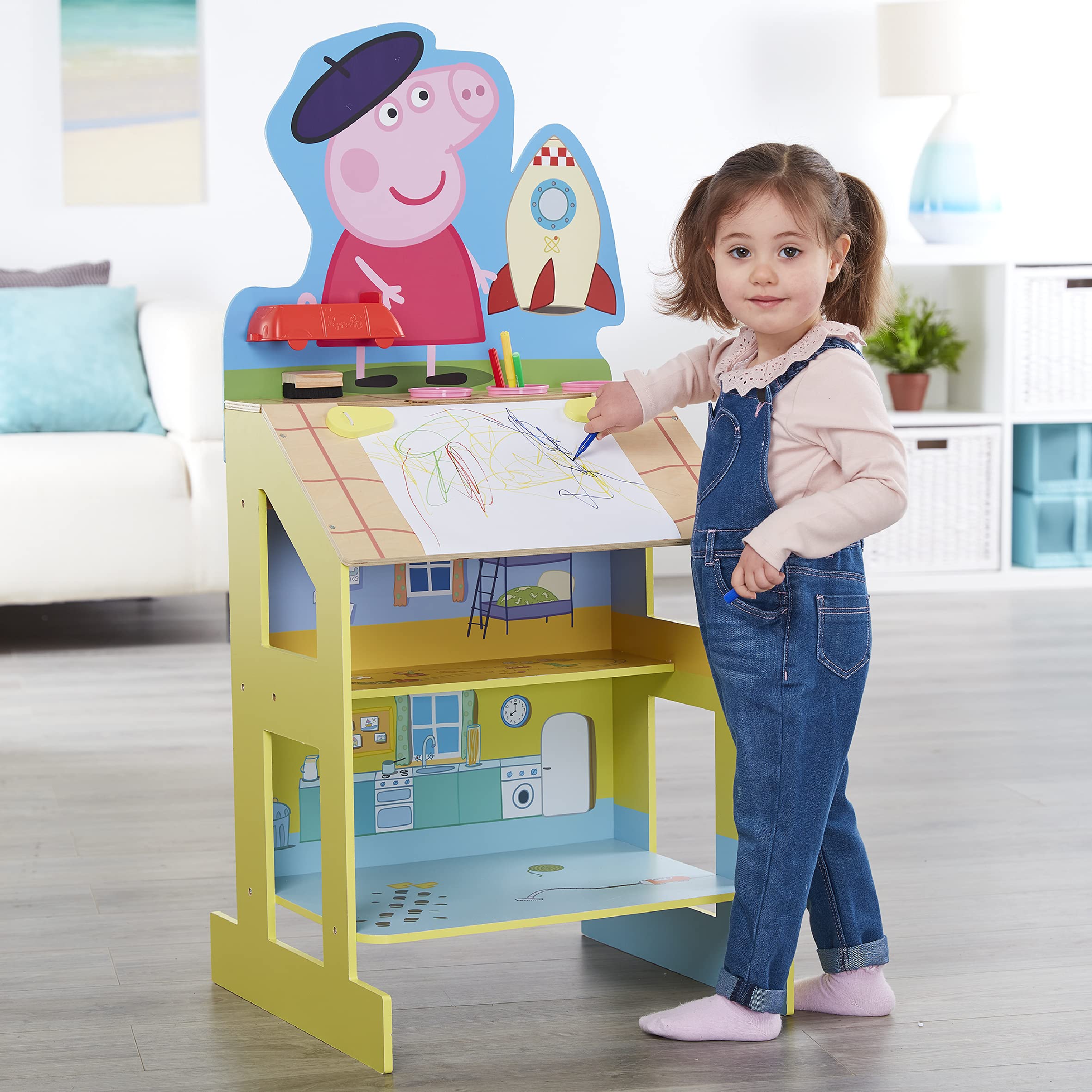 Peppa Pig Spiel- und Zeichenstaffelei aus Holz 6