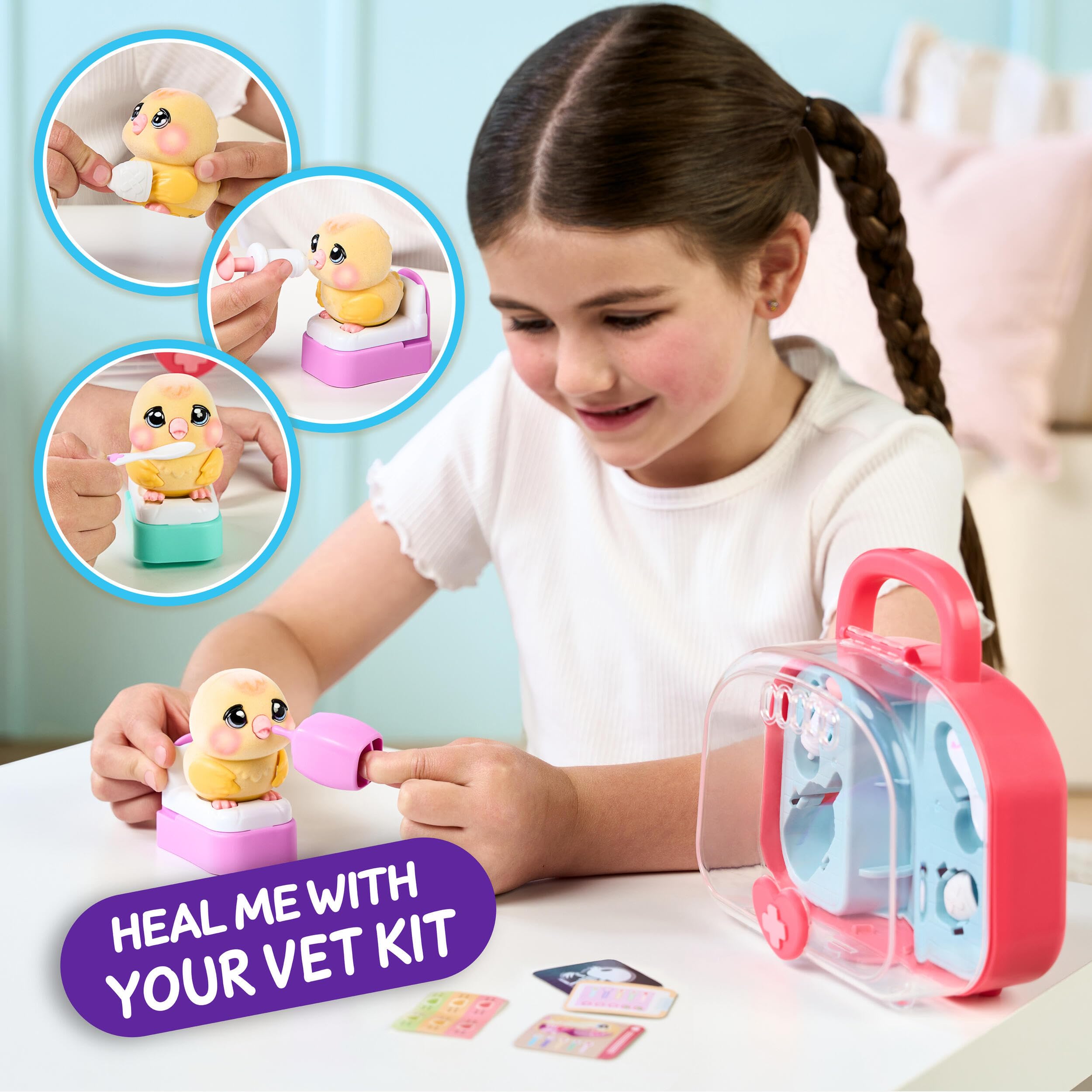 Little Live Pets Ouchies Vet Kit - Chirpy the Chick Interactive Toy with 20+ Sounds & Lights