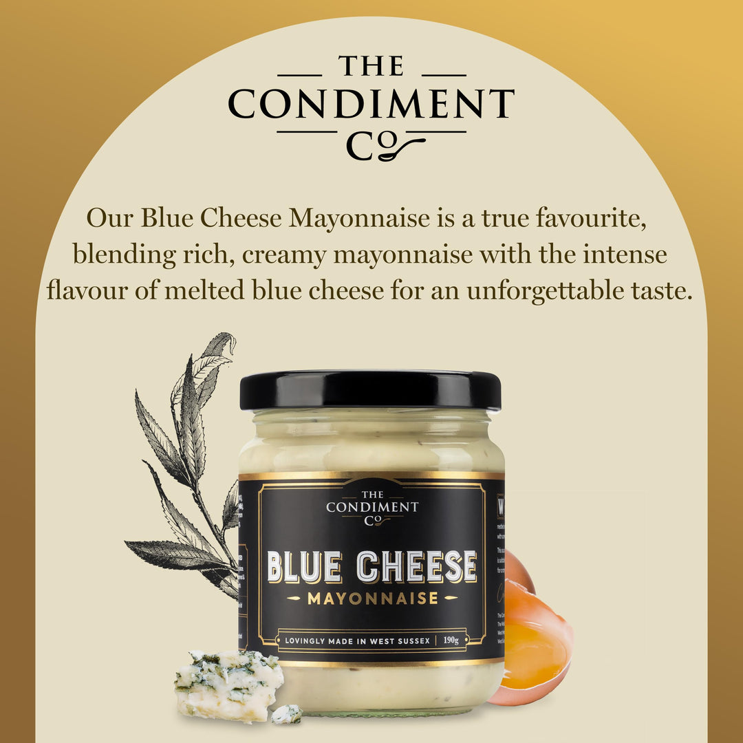 The Condiment Company Blue Cheese Mayonnaise 190g - Creamy Stilton & Cambozola Mayo