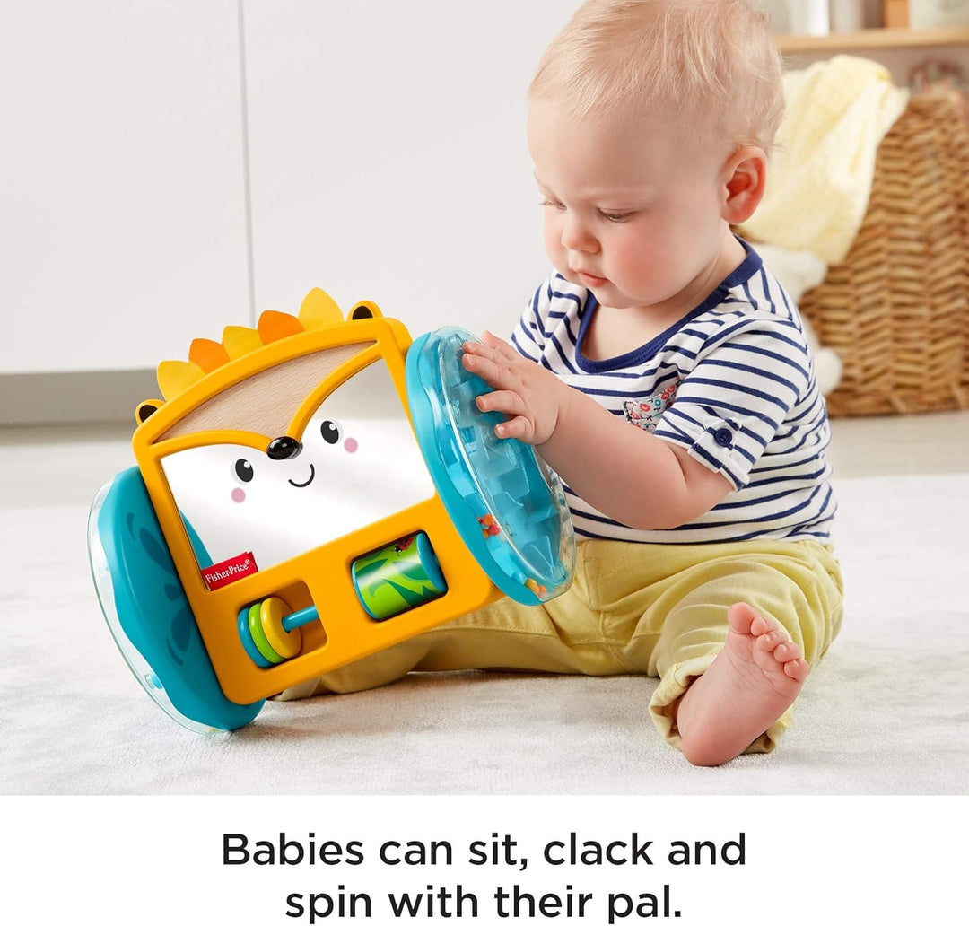 Fisher-Price Play & Crawl Hedgehog Mirror - Tummy Time, Crawling, and Sensory Toy for Babies 3 Months & Up