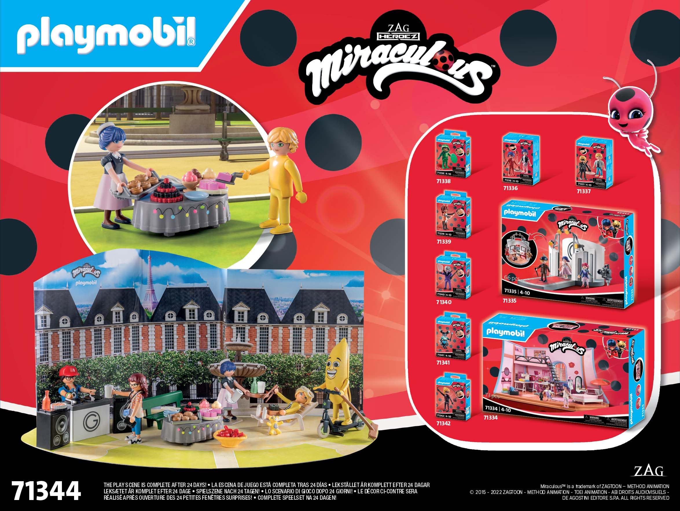 Playmobil 71344 Advent Calendar: Miraculous - Picnic in Paris - 72-Piece Playset for Ages 4+ 6