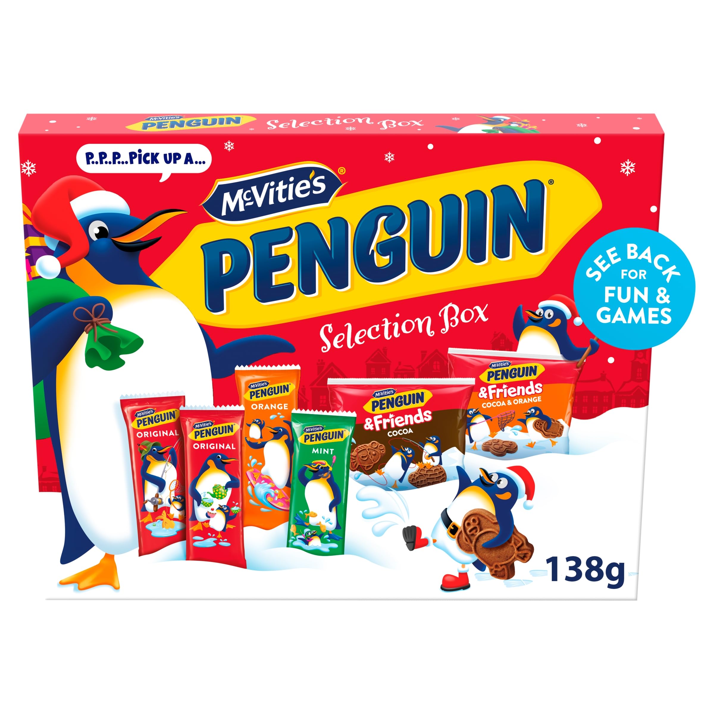 McVitie's Penguin Chocolate Biscuit Bars Selection Box - 5 Varieties | 138g
