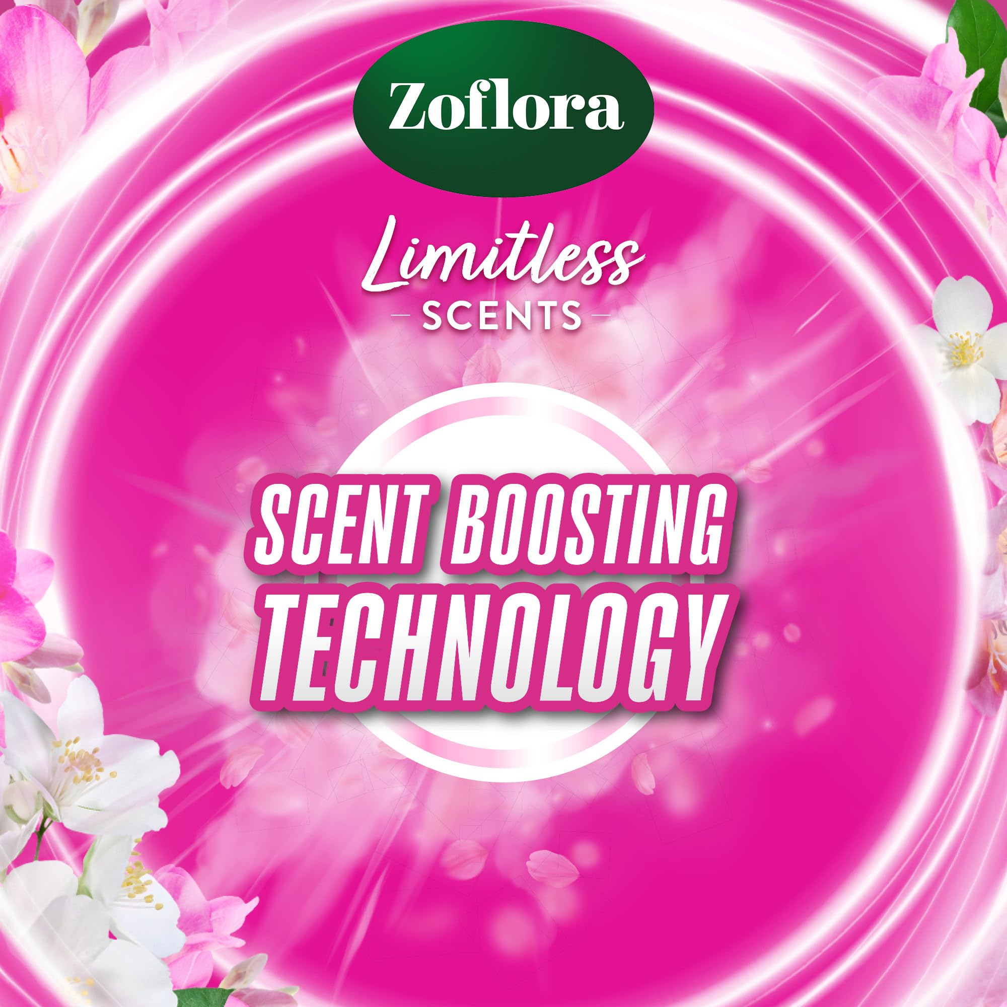 Zoflora Rim Blocks Freesia & Jasmine - Lasts Up to 200 Flushes | Active Power Foam 3