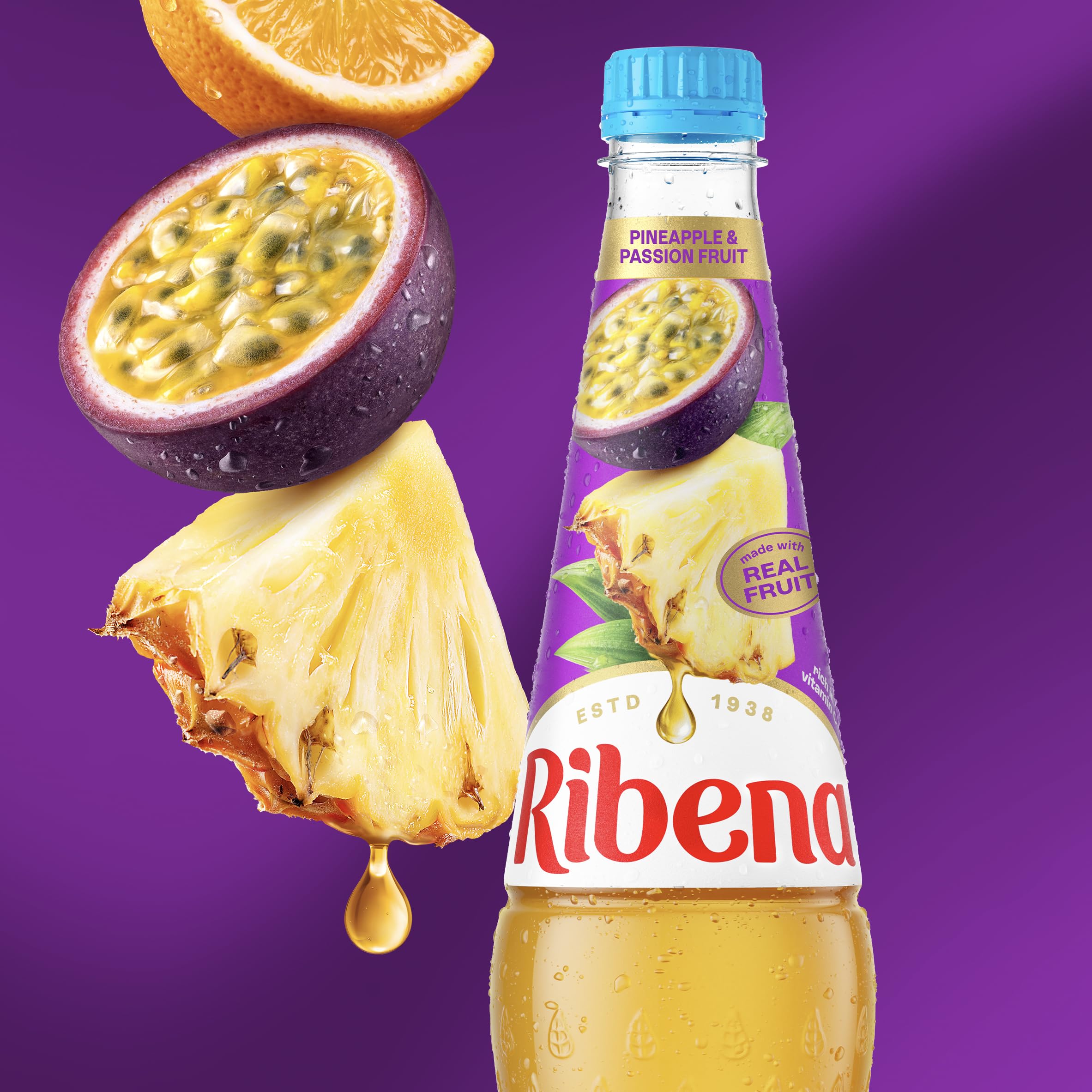 Ribena Pineapple and Passion Fruit Juice Drink No Added Sugar | 850 ml | Rich in Vitamin C 4