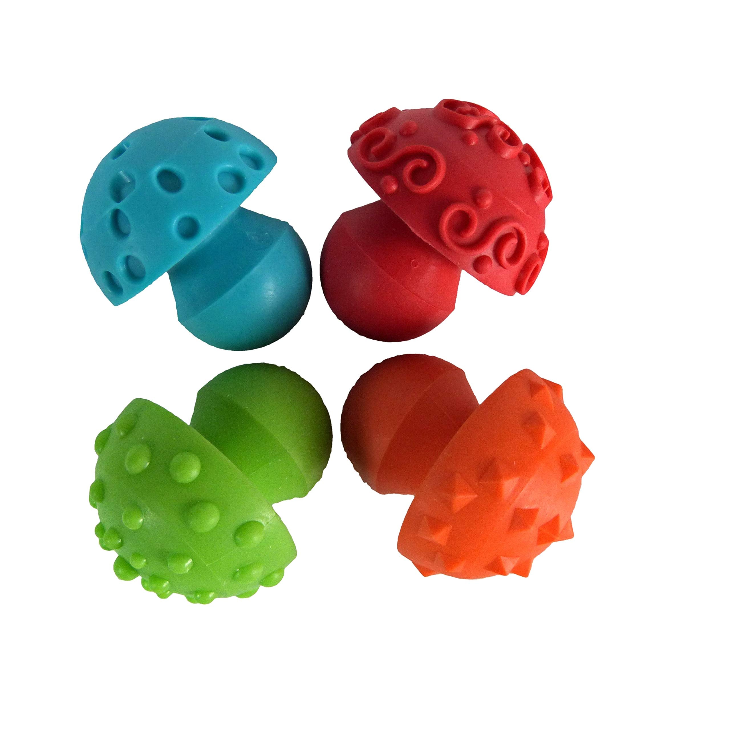 Craftplay Dough Hemispherical Stampers - Pack of 4 Patterns for Toddlers & Kids