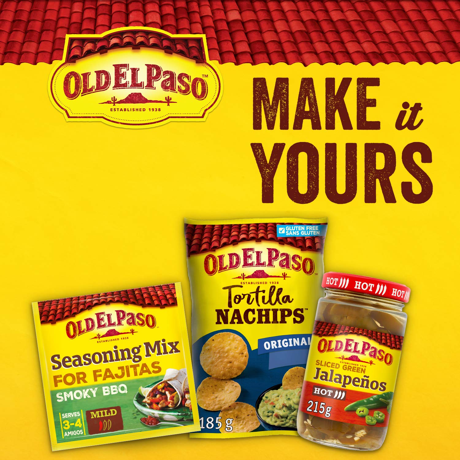 Old El Paso - Gluten Free Crunchy Salted Tortilla Chips 185g (Pack of 5) 6