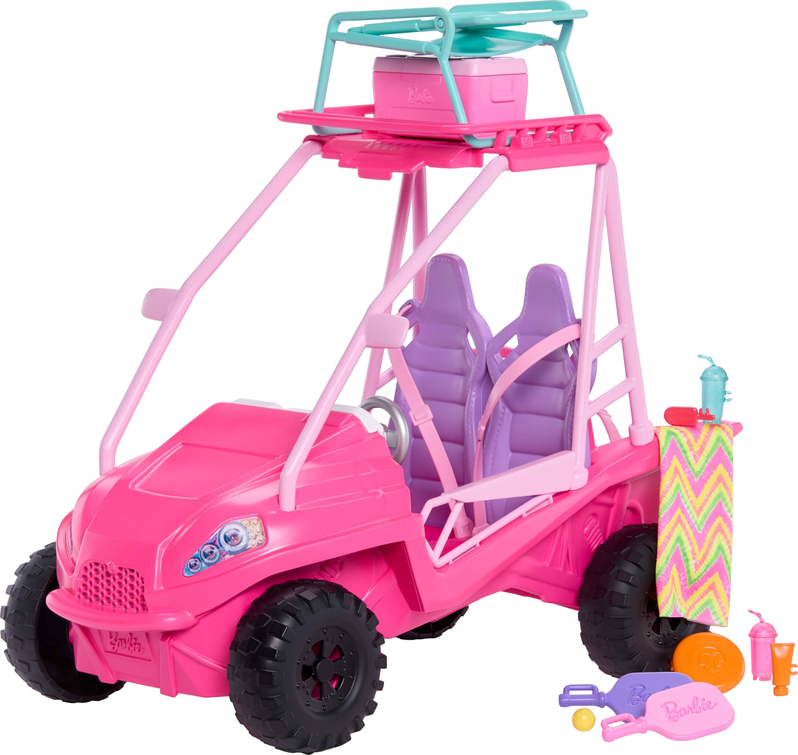 Barbie Mysteries: Beach Detectives Playset - Beach Buggy Vehicle with 10+ Accessories