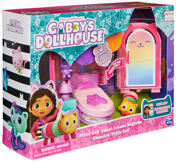 Gabby’s Dollhouse Sweet Dreams Bedroom Playset with Pillow Cat Figure & 3 Accessories