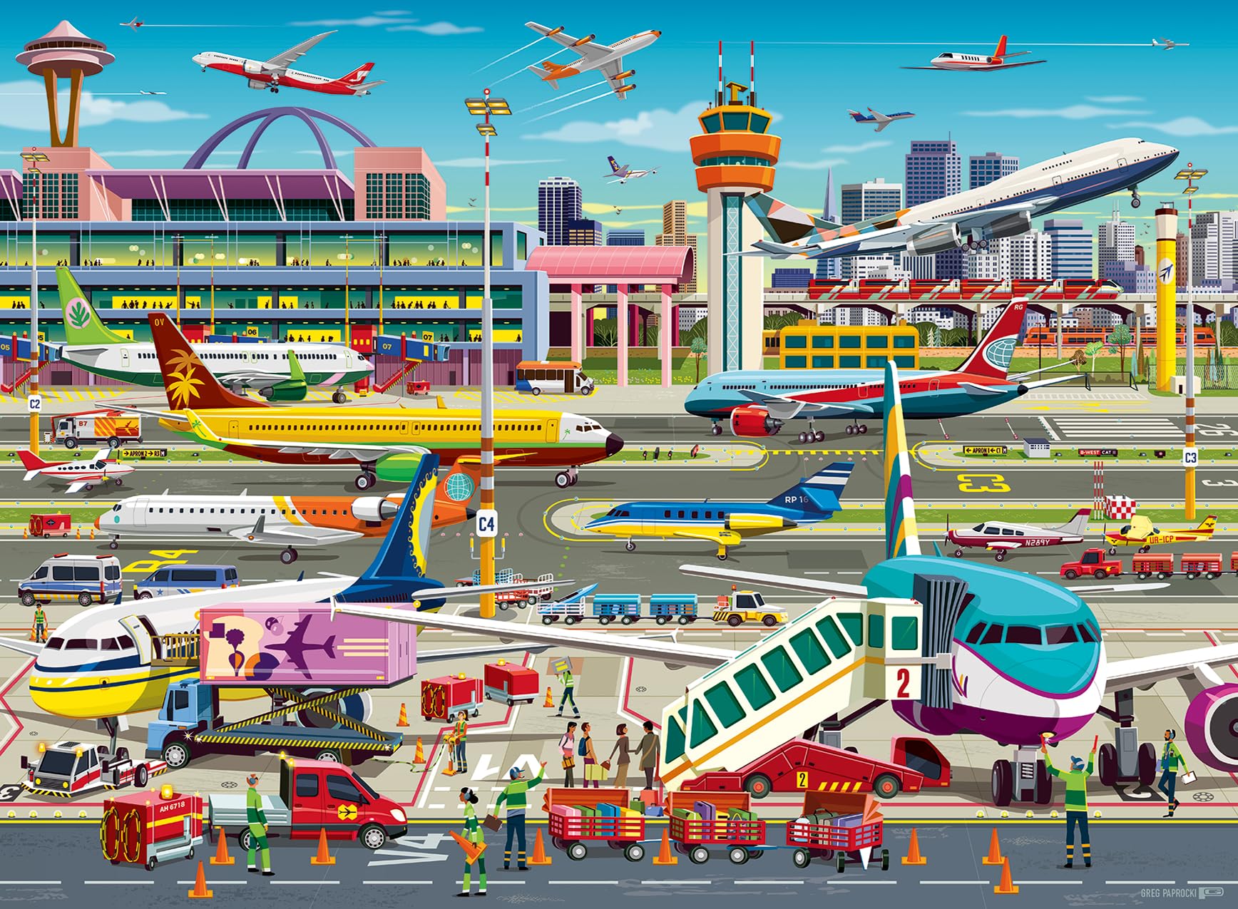 Ravensburger Airport Central Jigsaw Puzzle - 150 Pieces XXL Pieces for Ages 7+ 1