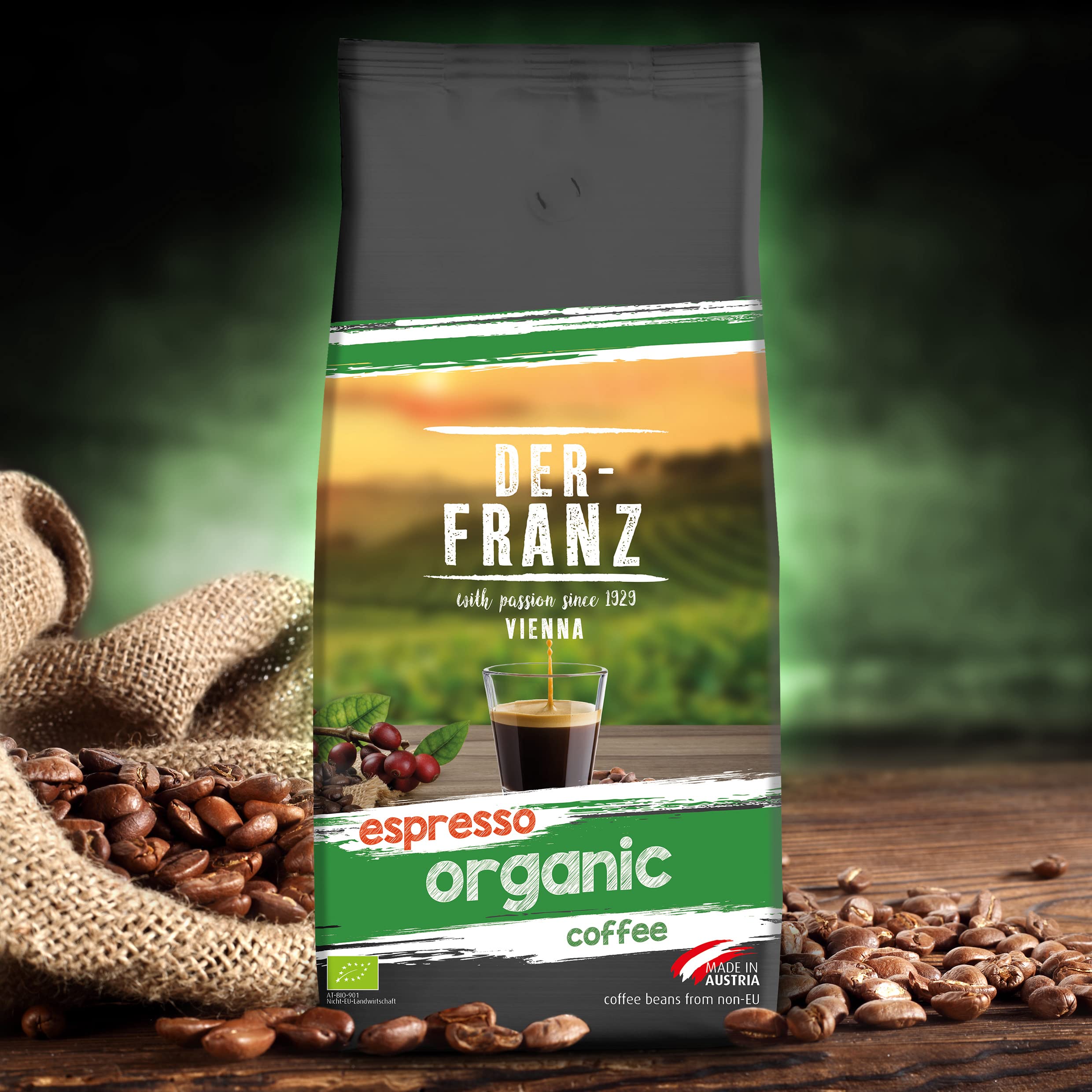 Der-Franz Espresso Organic Whole Coffee Beans - 1000g | 70% Arabica, 30% Robusta 4