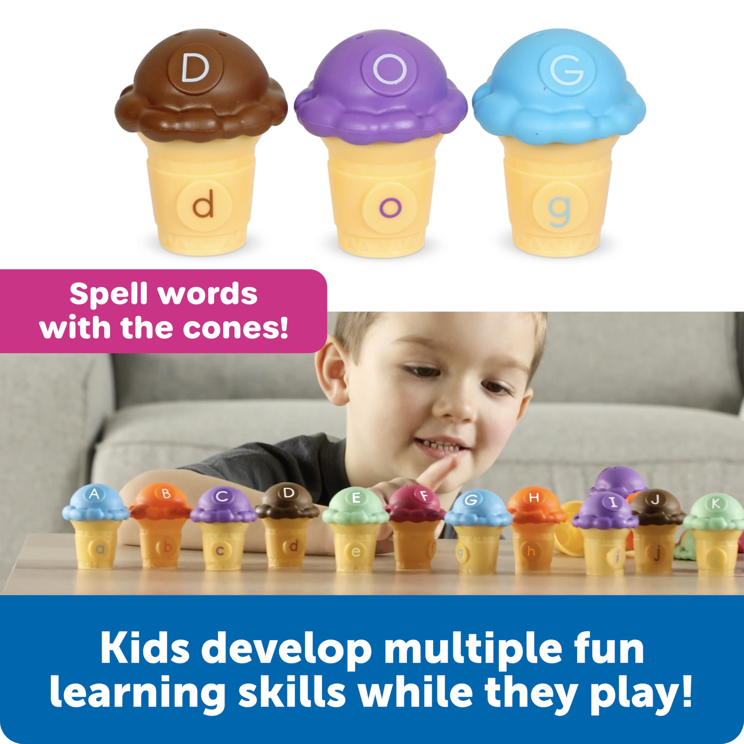 Learning Resources Mini Letter Scoops - Alphabet Learning Toy for 3 Year Olds 6
