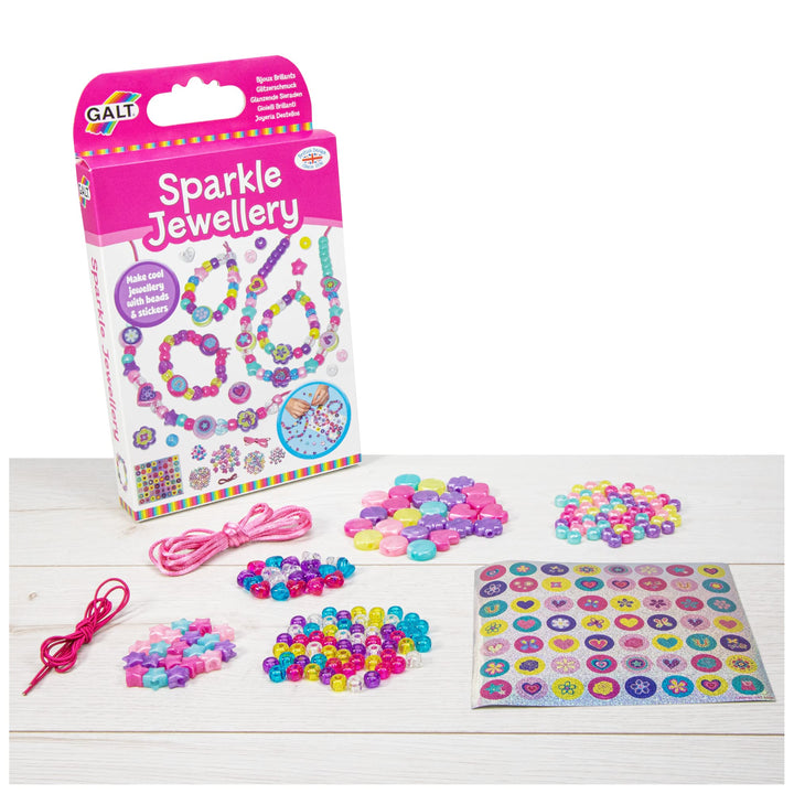 Galt Sparkle Jewellery Craft Kit - Arts & Crafts Set for Kids Ages 5+