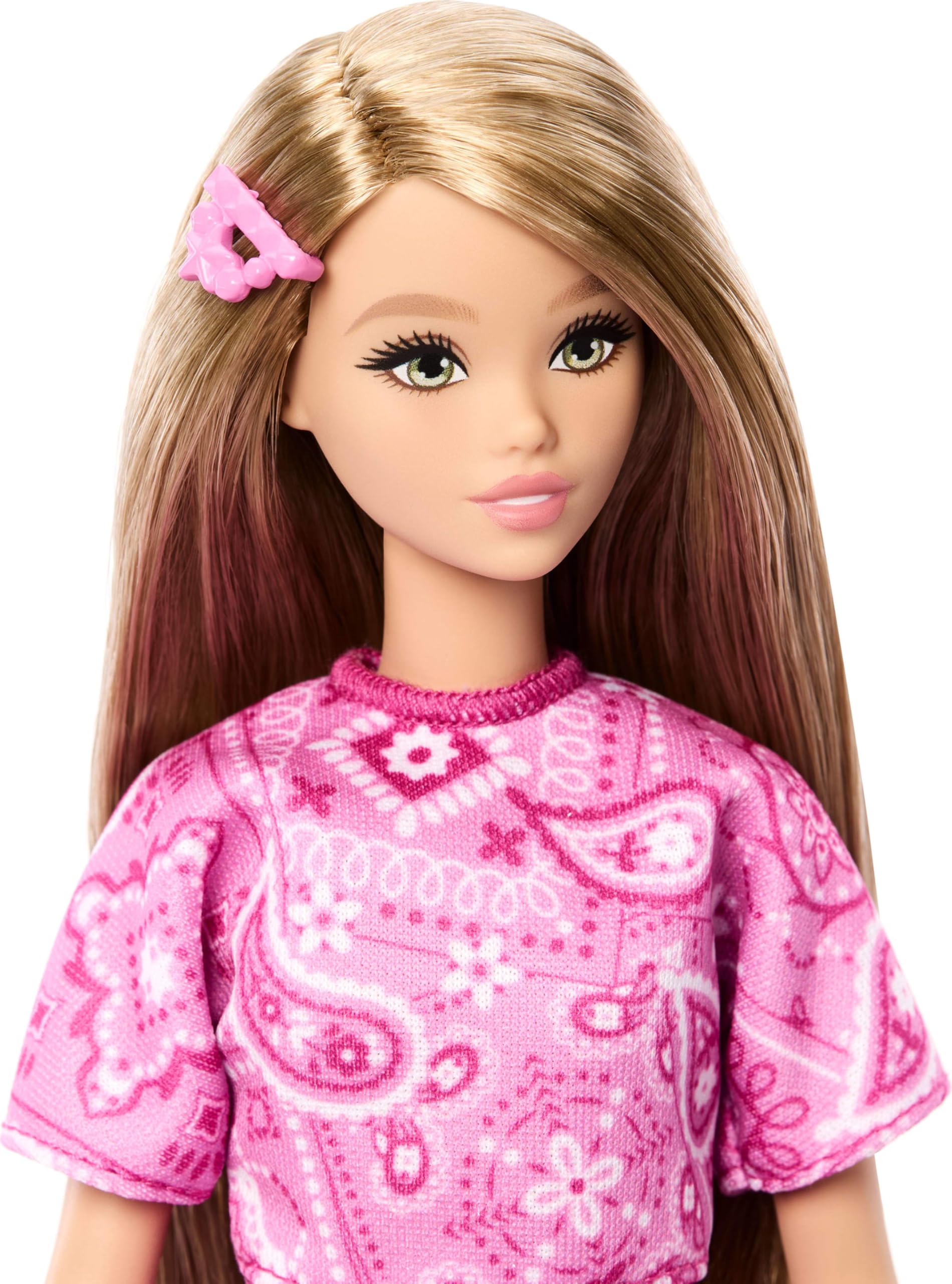 Barbie Fashionistas Doll #249 with Blonde Hair, Pink Paisley Outfit | Ages 3+ 3