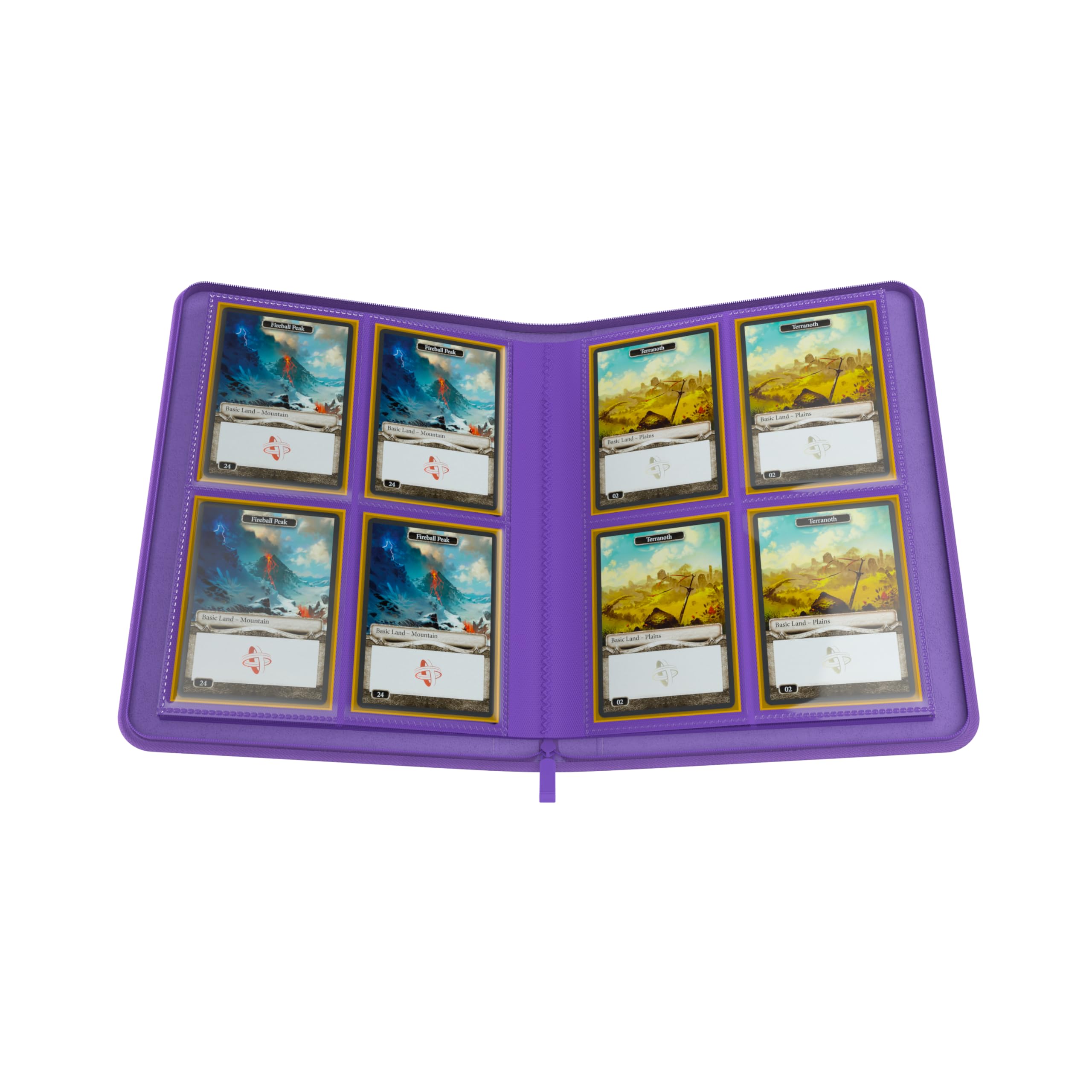 Gamegenic Zip-Up Album 8-Pocket - Purple - Holds 160 Cards 4