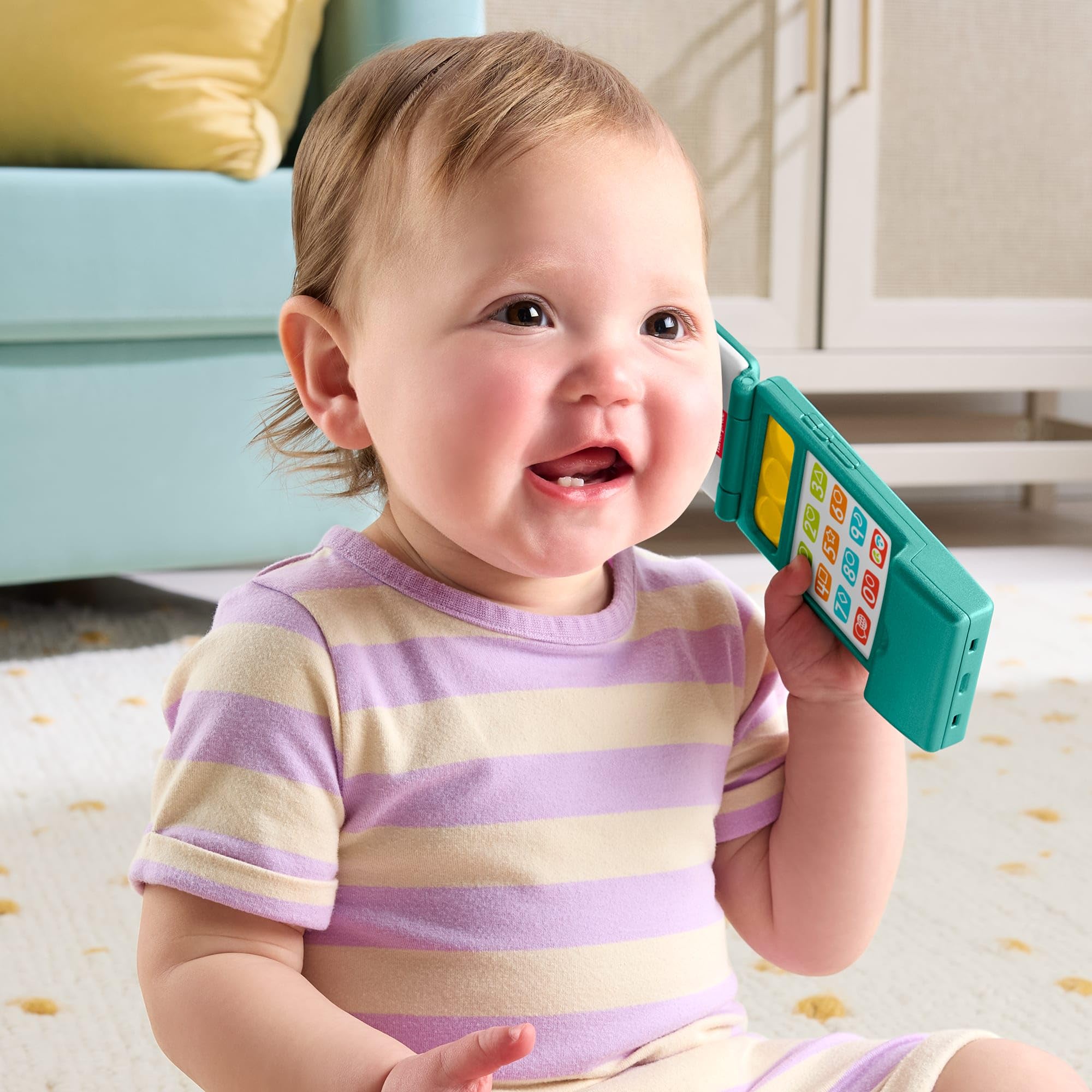 Fisher-Price Laugh & Learn Flip Phone - Musical Learning Activity Toy for Ages 6 Months+