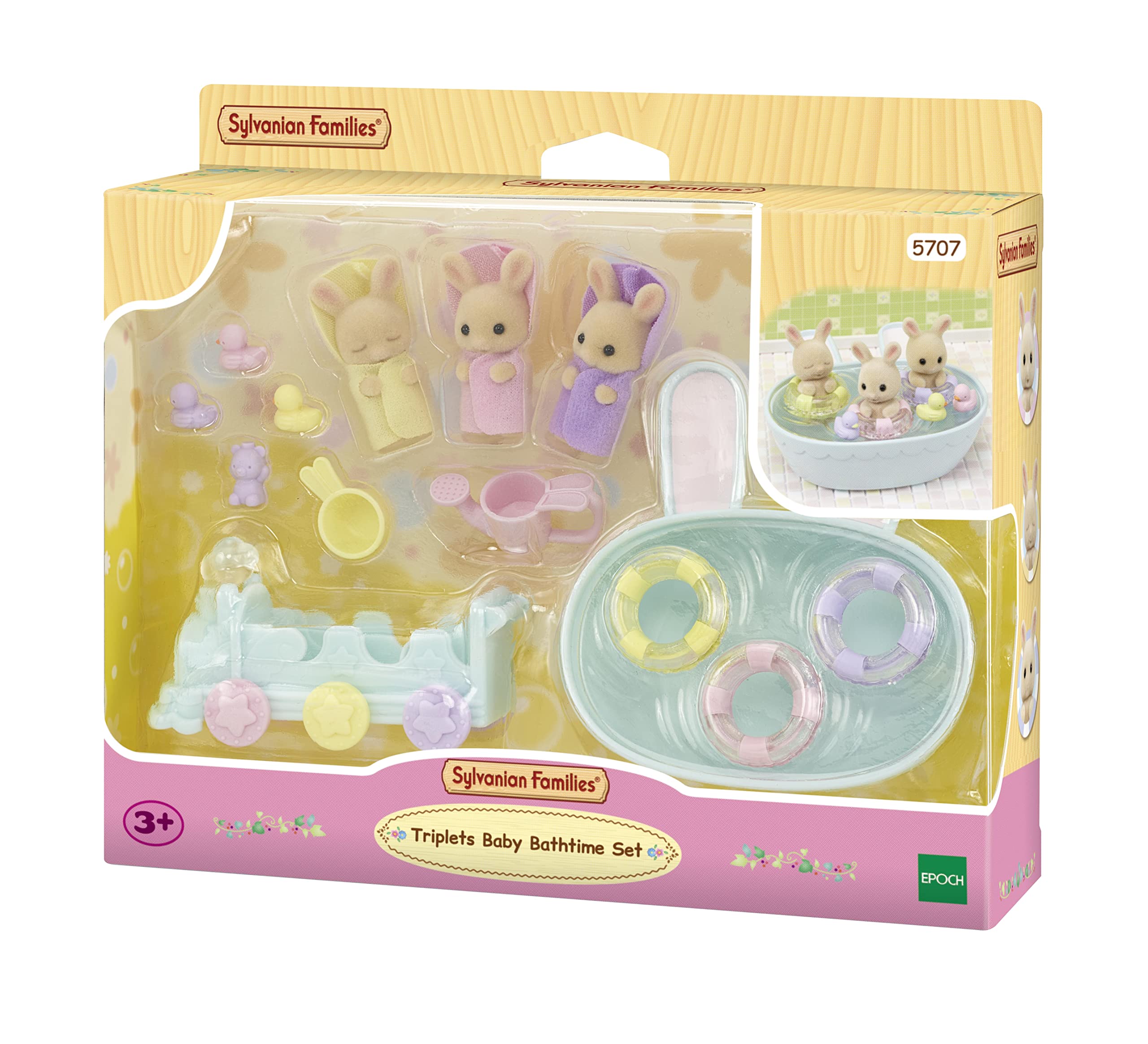 Sylvanian Families 5707 Triplets Baby Bathtime Set - Dollhouse Playsets 7