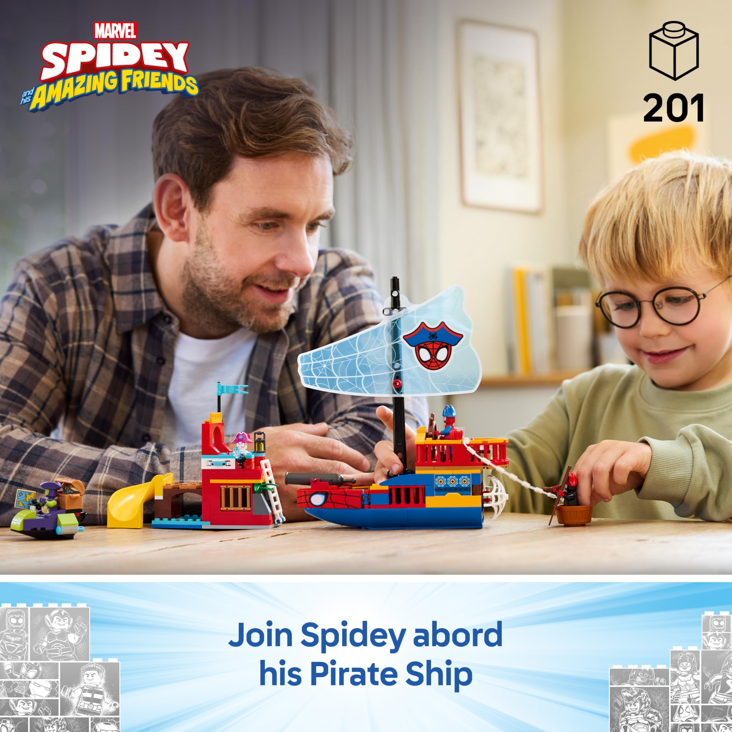 LEGO Marvel Team Spidey Pirate Ship Toy Set 11208 | Ages 4+ | Includes 4 Minifigures 2