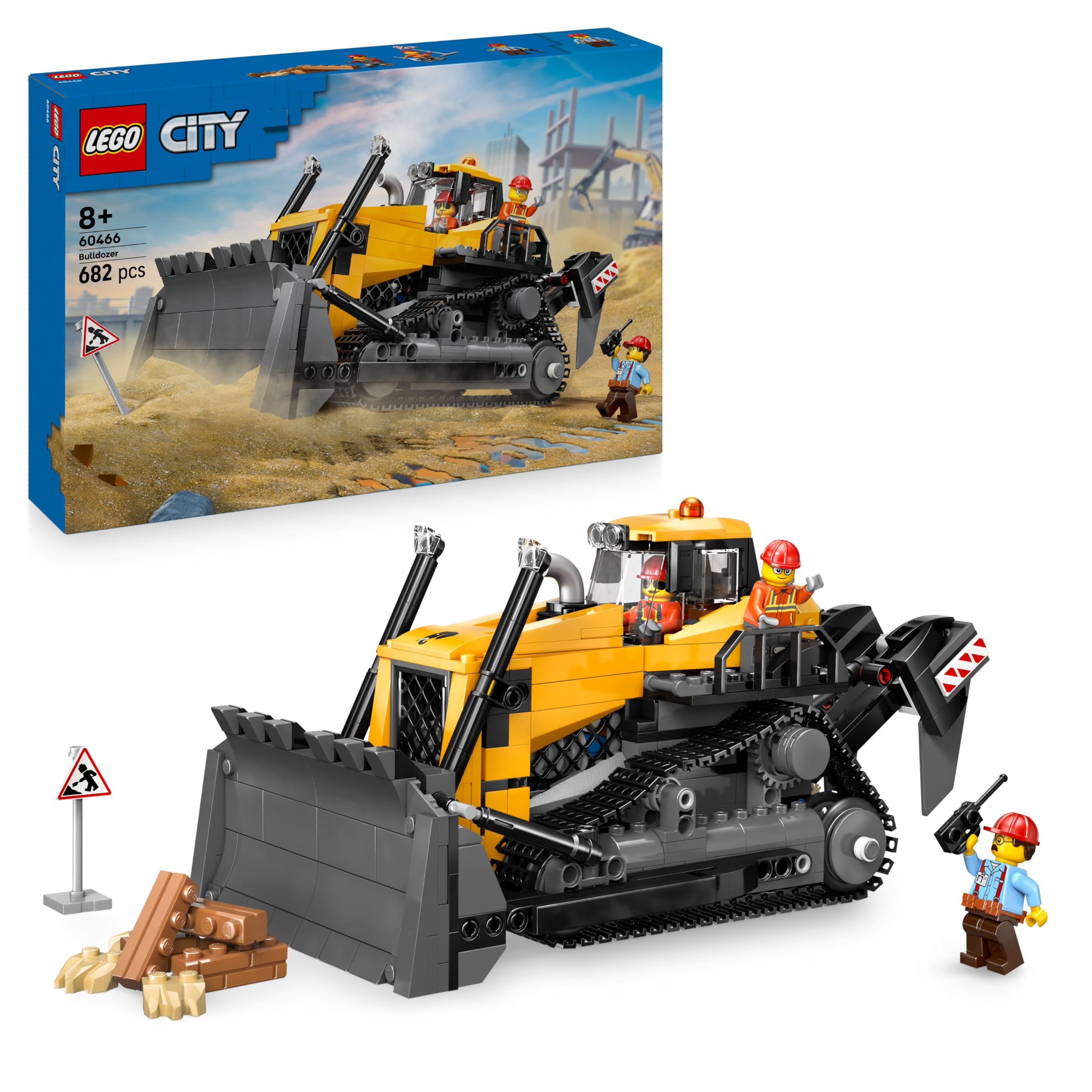 LEGO City Yellow Bulldozer Toy - 682-Piece Building Set for Ages 8+ 1