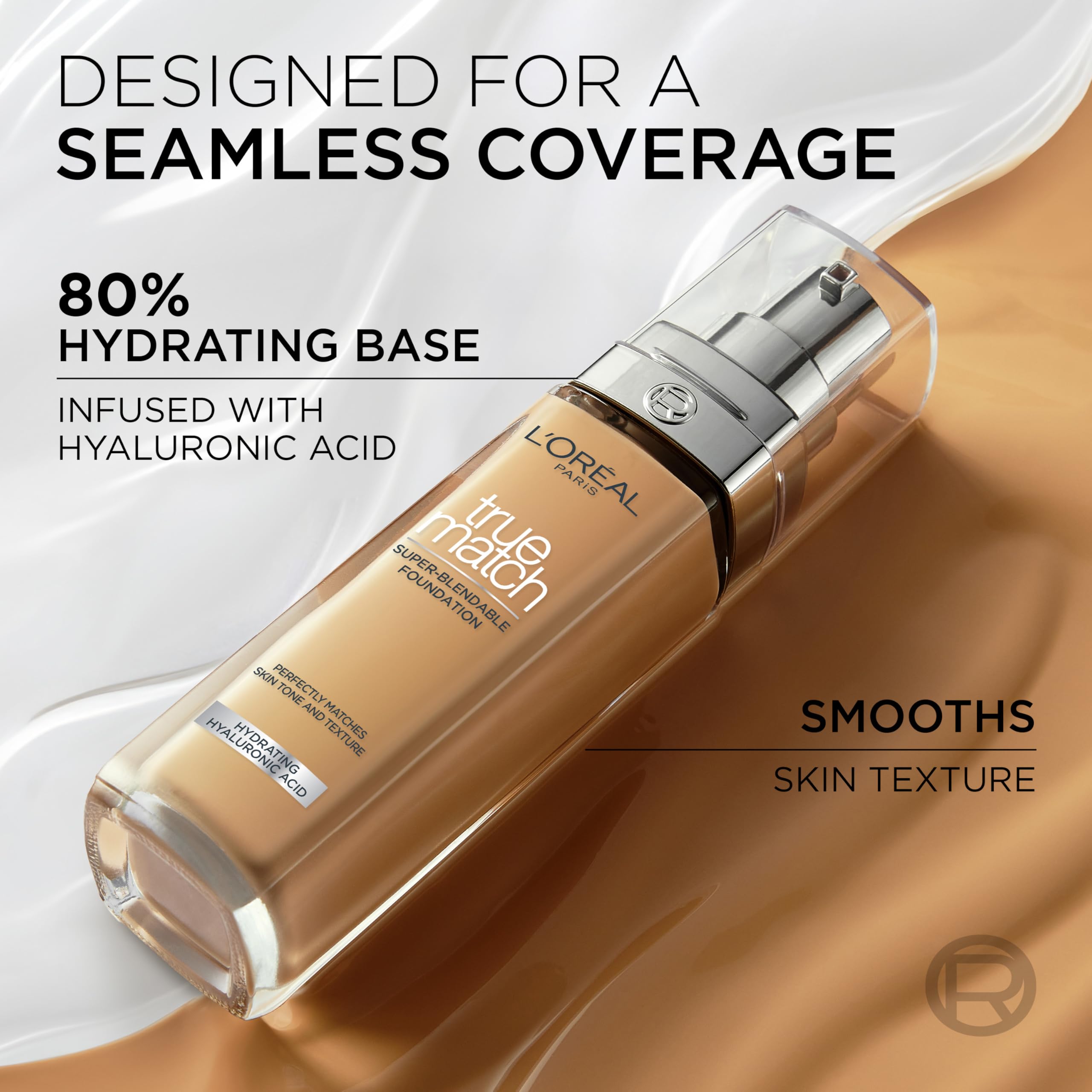 L'Oréal Paris True Match Hydrating Liquid Foundation - Skincare Infused with Hyaluronic Acid, SPF 16, 3N Creamy Beige, 30 ml 9