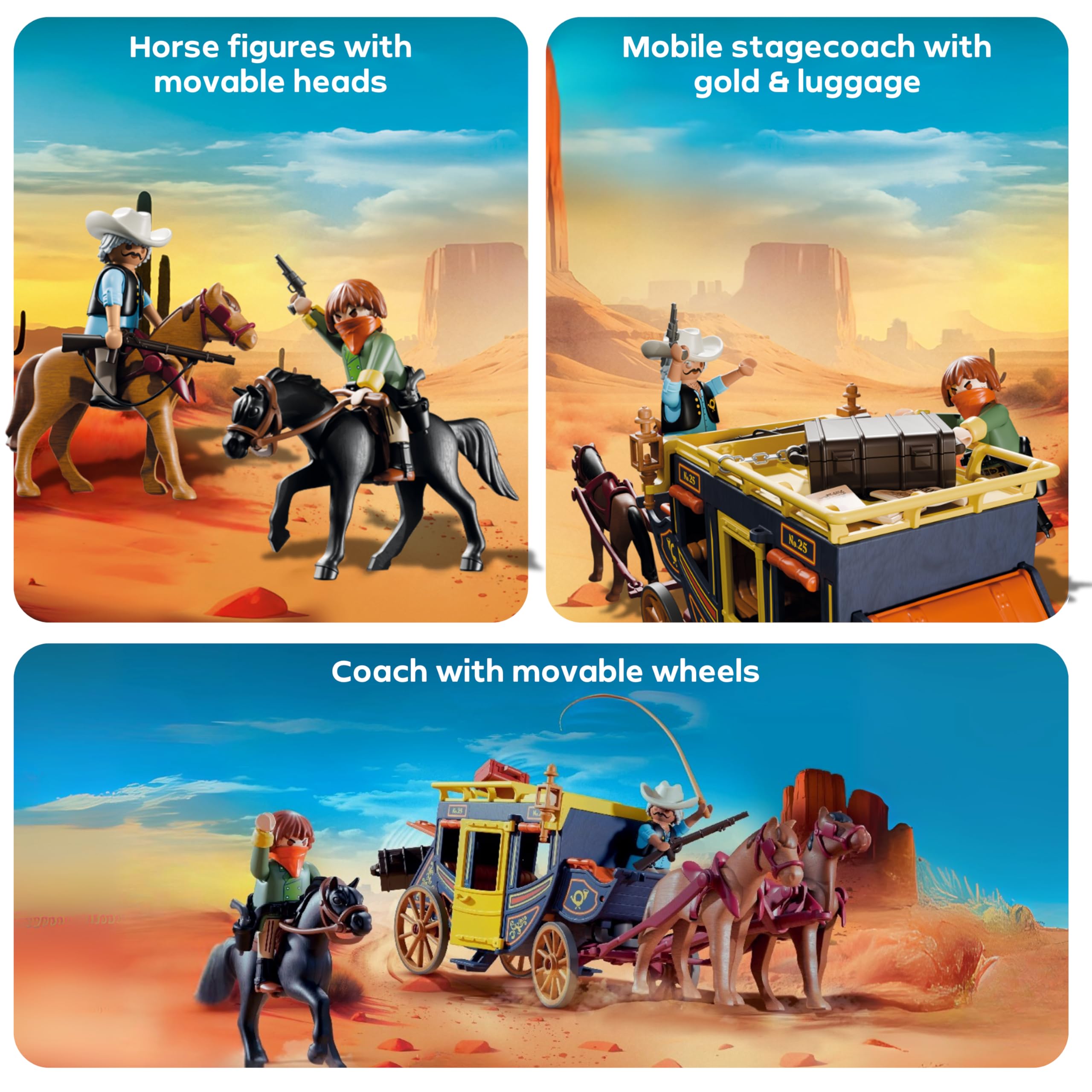 Playmobil Stagecoach Robbery Promo Pack Action Figure Set | Ages 4+ | Model 71862 4
