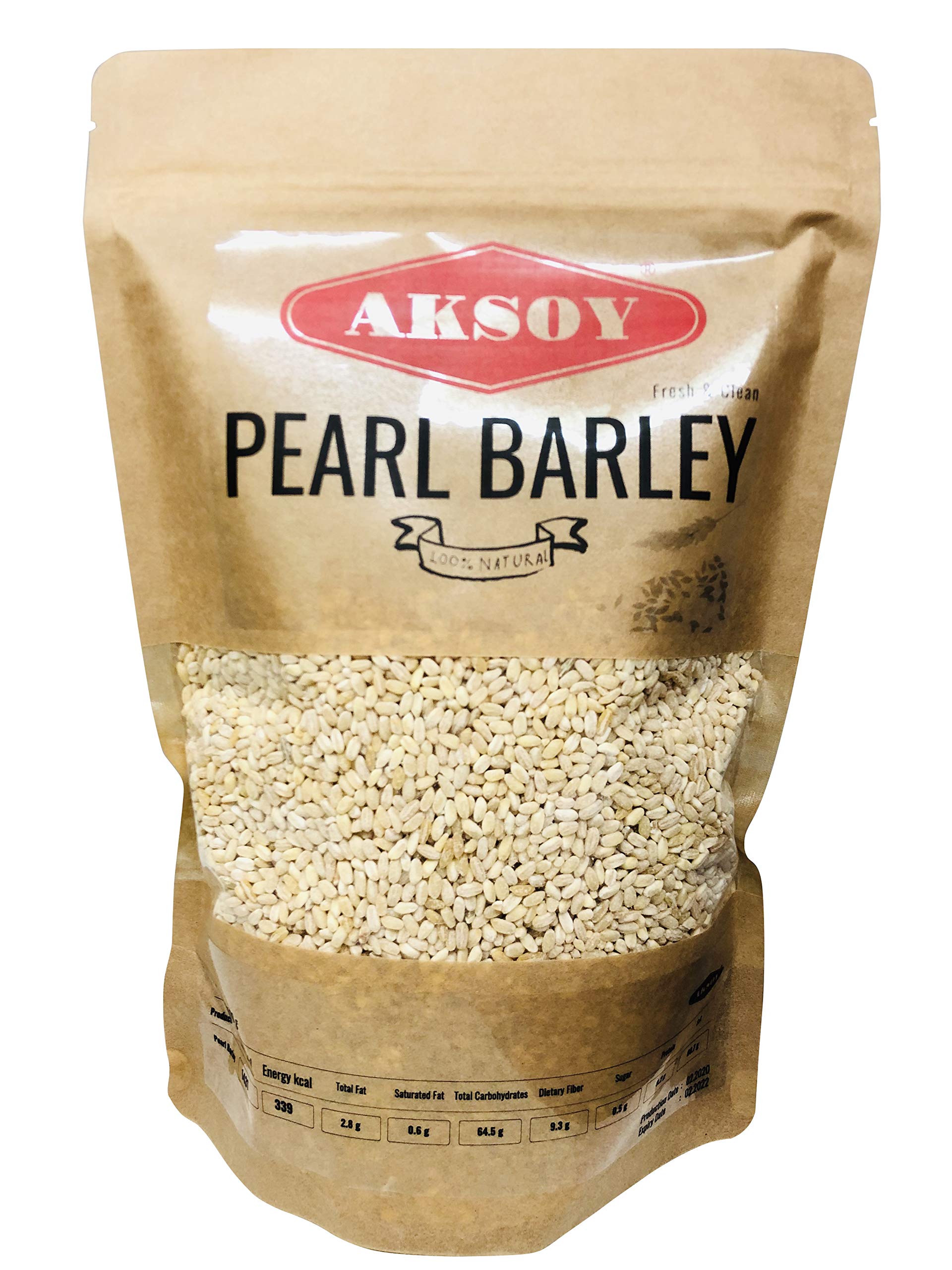 AKSOY Wholefoods Pearl Barley - 1.25KG Bag | High Fiber Grain for Soups & Salads