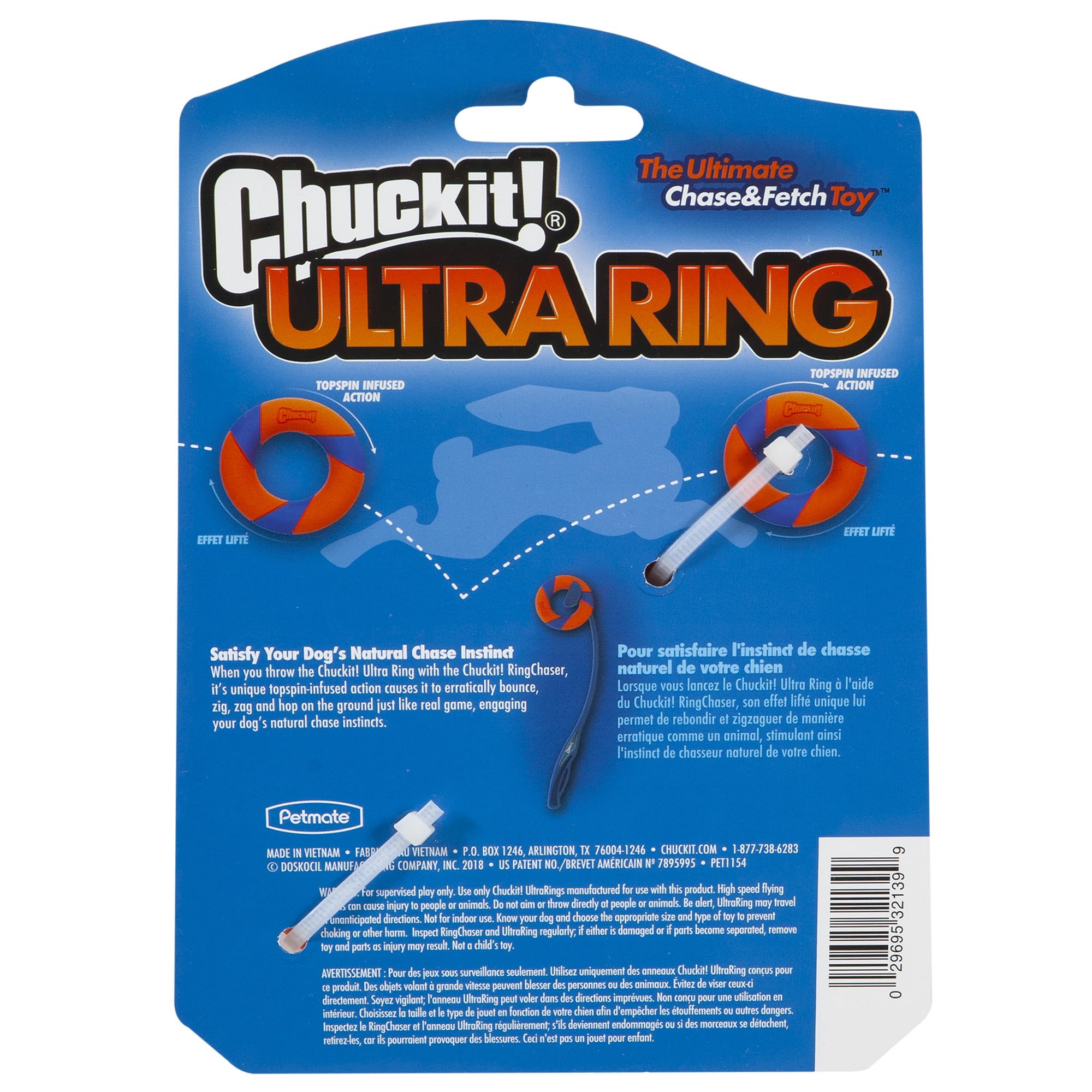 Chuckit! Ultra Ring Dog Toy - Erratic Bounce Action | Durable Synthetic Rubber | Assorted Color 3