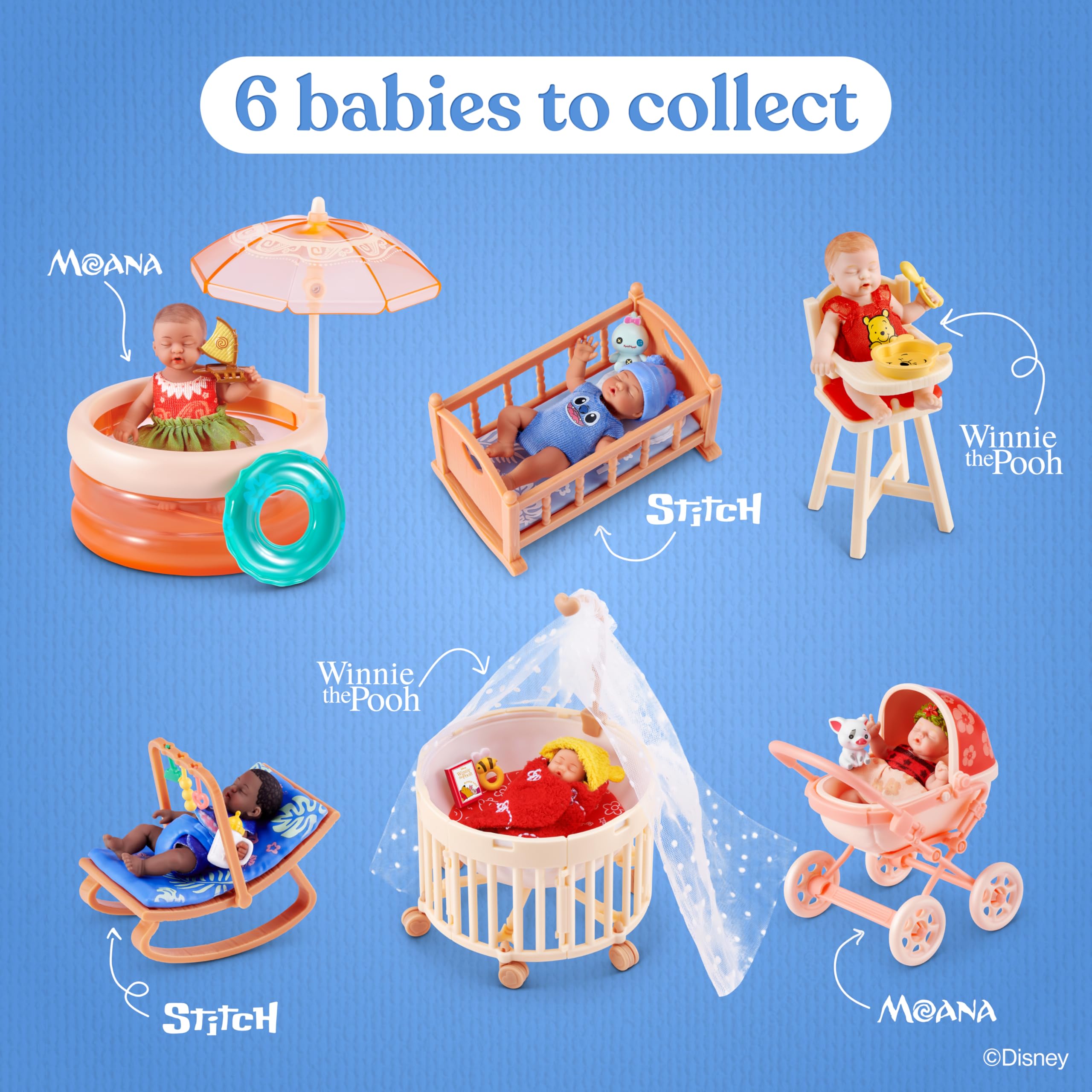 ZURU MY MINI Baby Doll Mystery Capsule 2 Pack | Collectible Disney Figures | Ages 3+