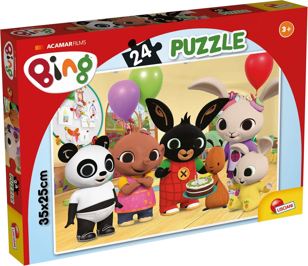 Bing Puzzle M-Plus 24 - Happy Birthday! | 24-Piece Jigsaw Puzzle with Bing Characters, Multicolor, 35x25 cm